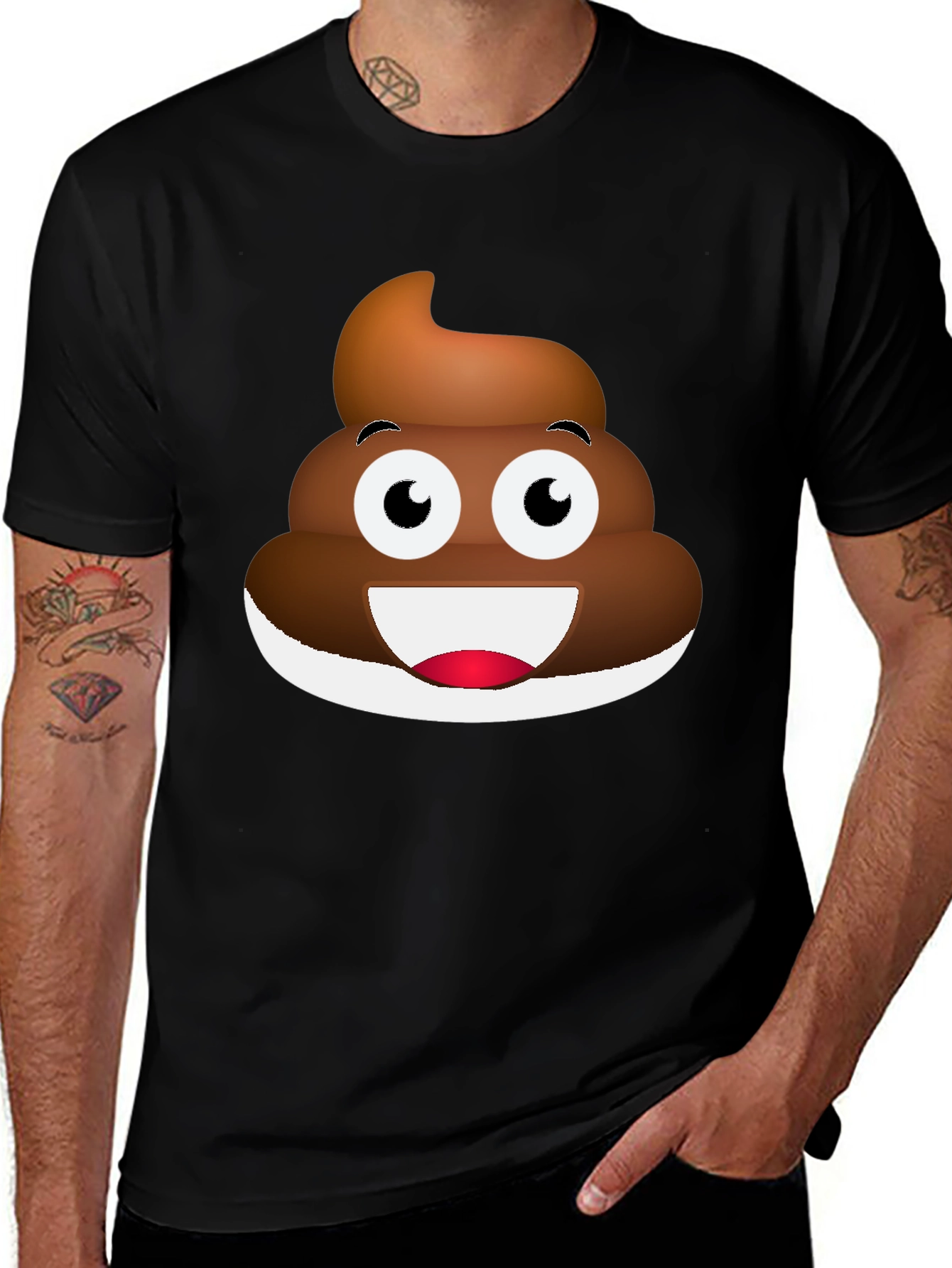 Variant 13 of Emoji Poop T-Shirt - Funny Casual Tee