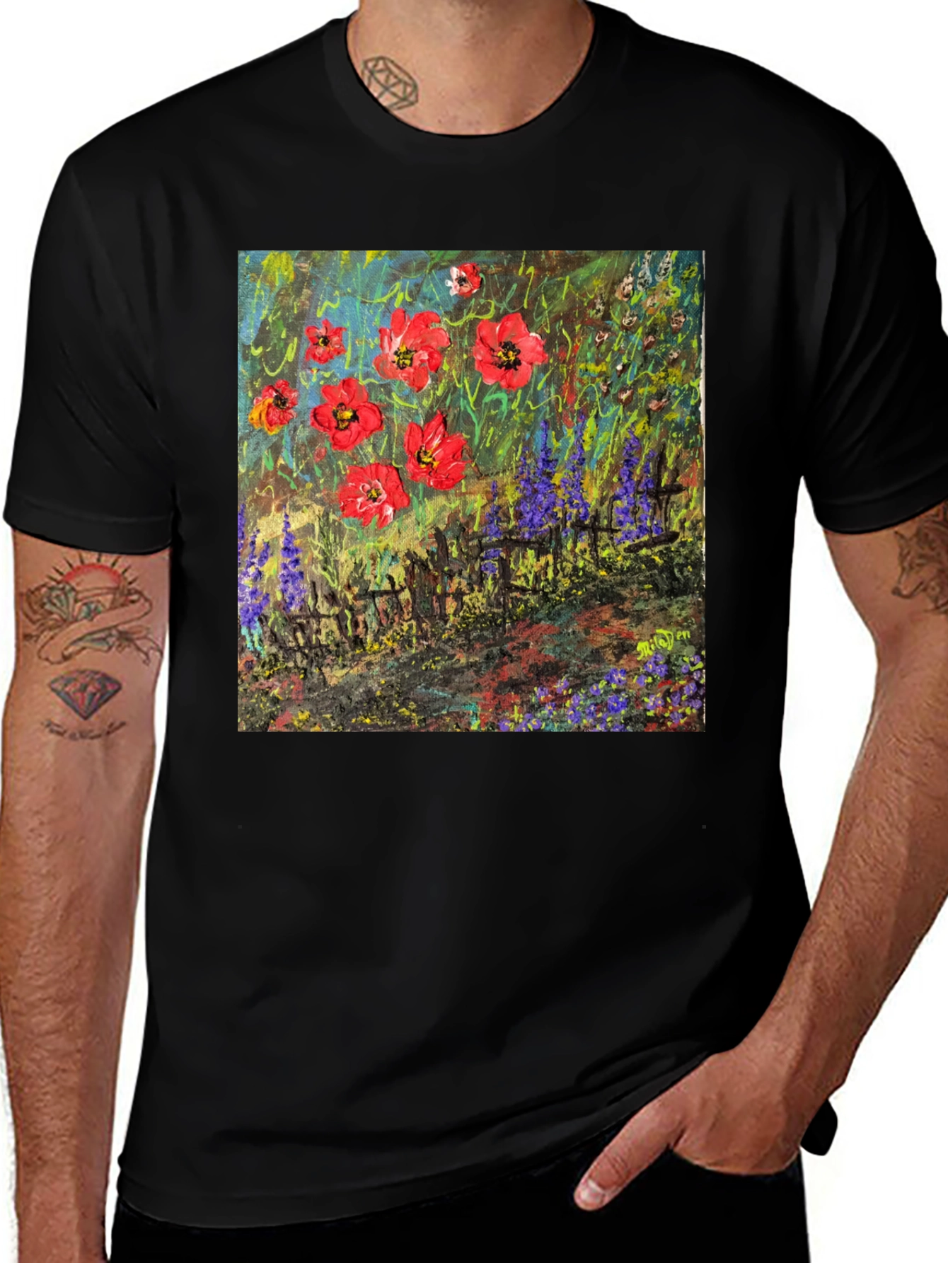 Variant 22 of Floral Garden Art Graphic T-Shirt