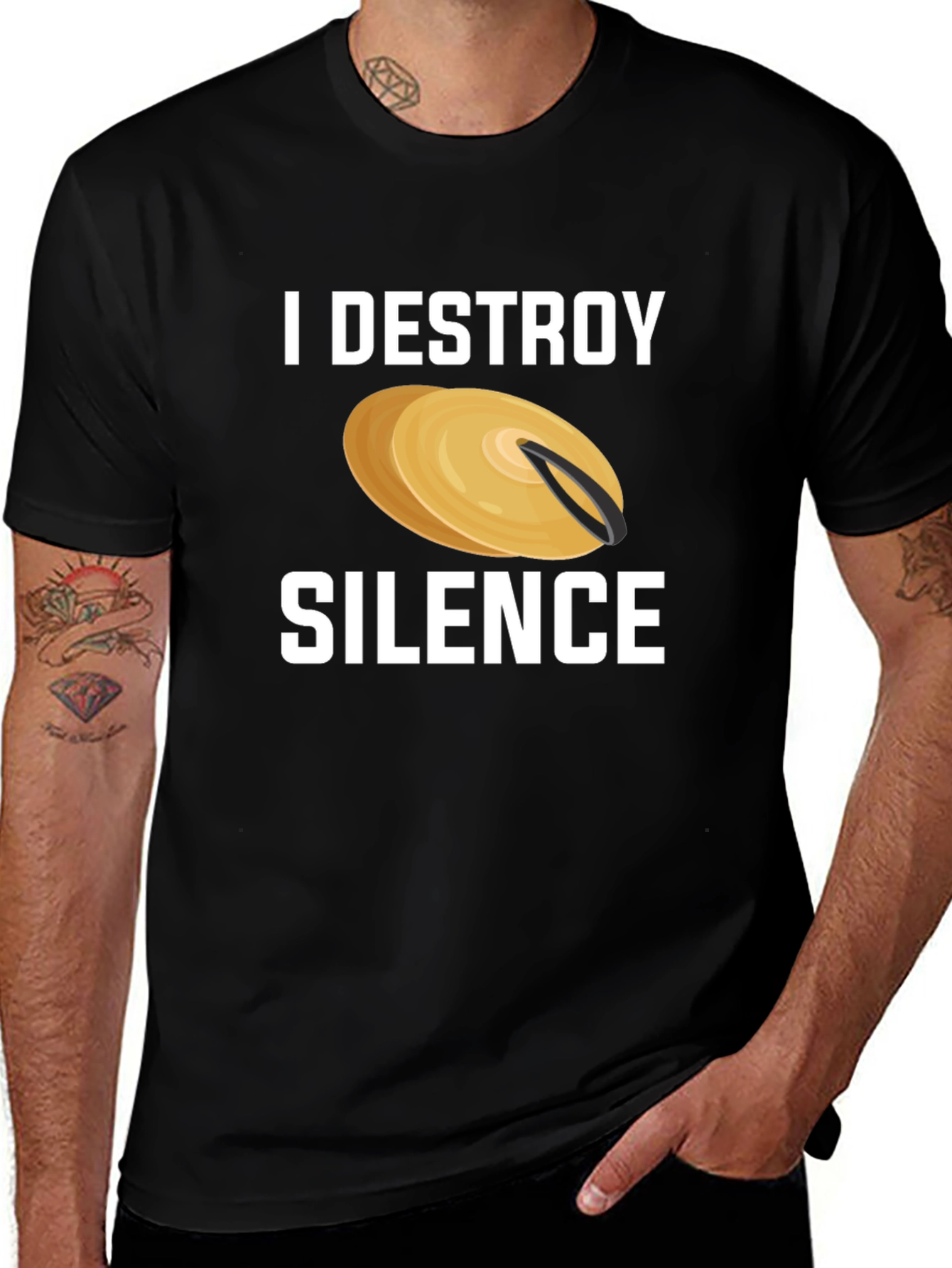 Variant 22 of I Destroy Silence Cymbal T-Shirt