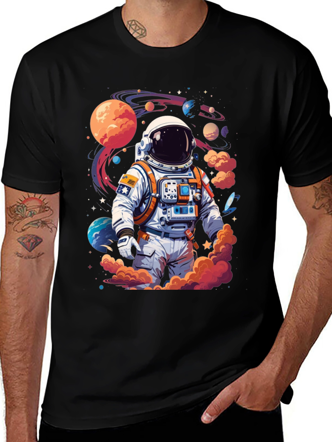 Variant 13 of Astronaut Space Graphic T-Shirt