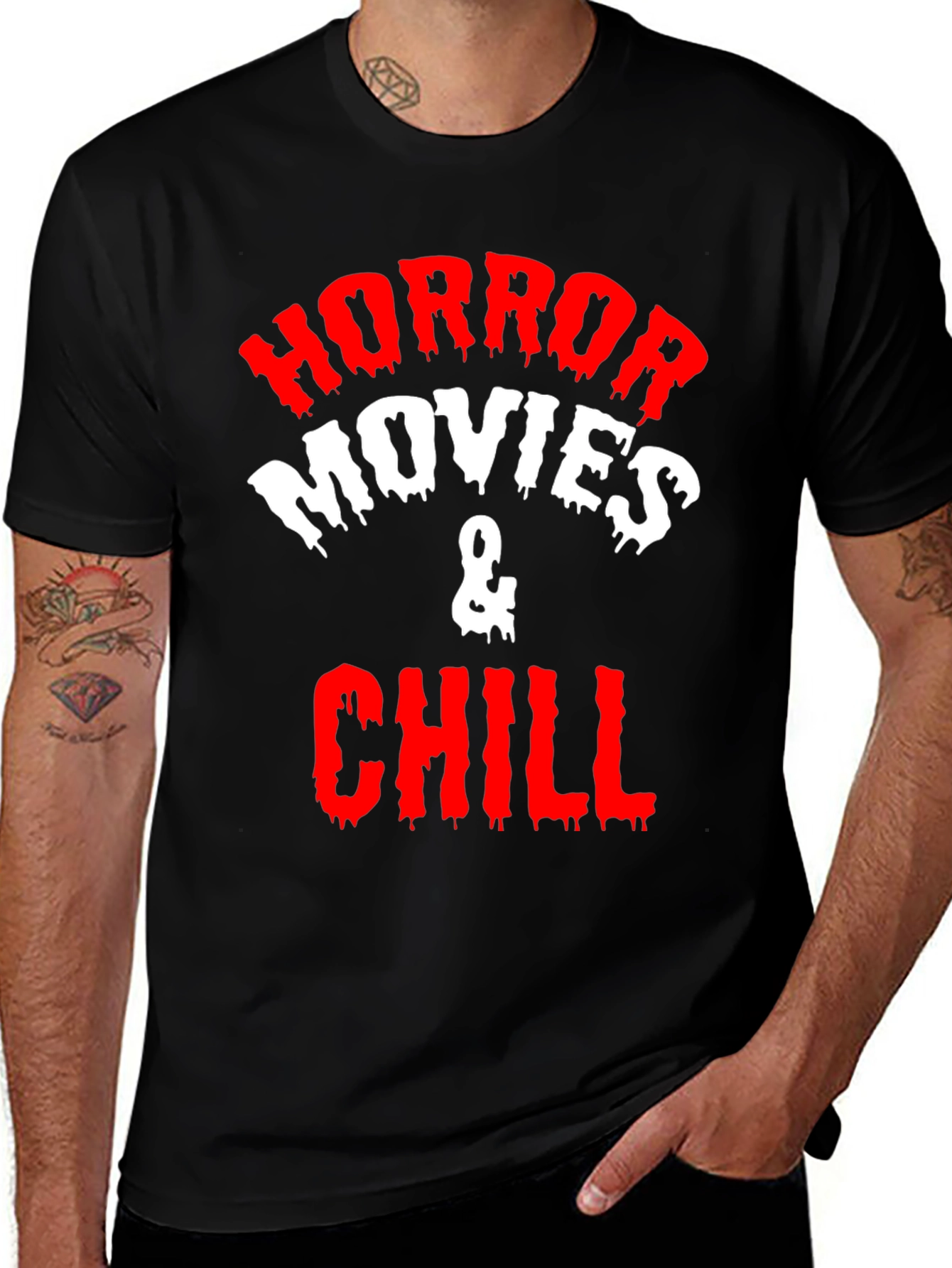 Variant 27 of Horror Movies & Chill Graphic T-Shirt