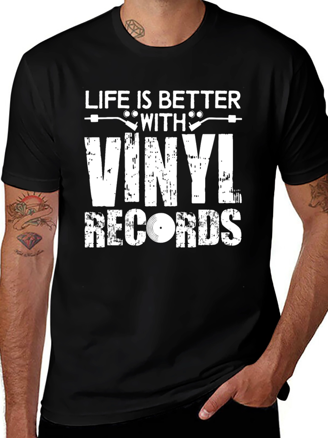 Life is Better with Vinyl Records T-Shirt