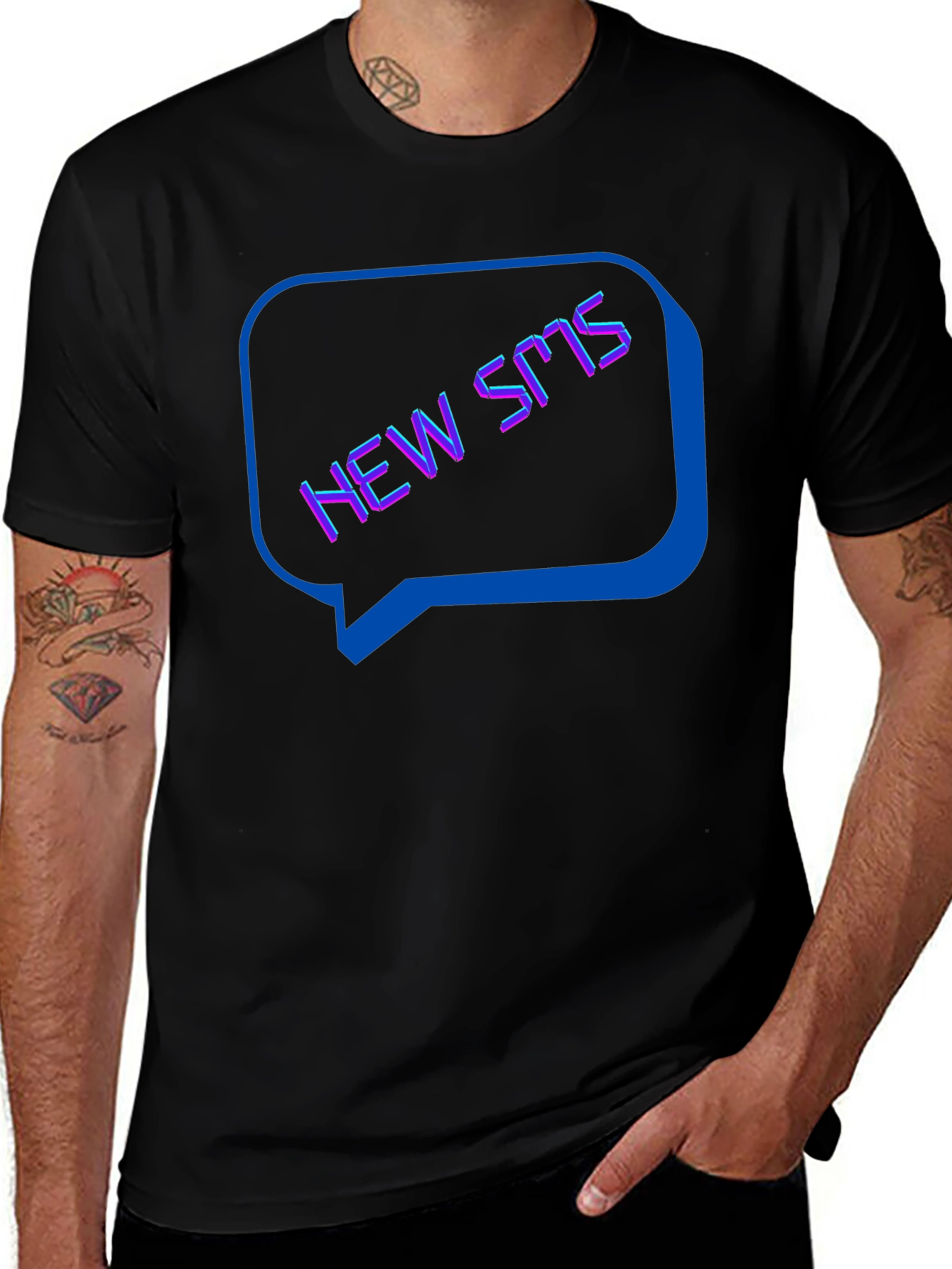 New SMS T-Shirt: Fun Message Tee for Tech Lovers