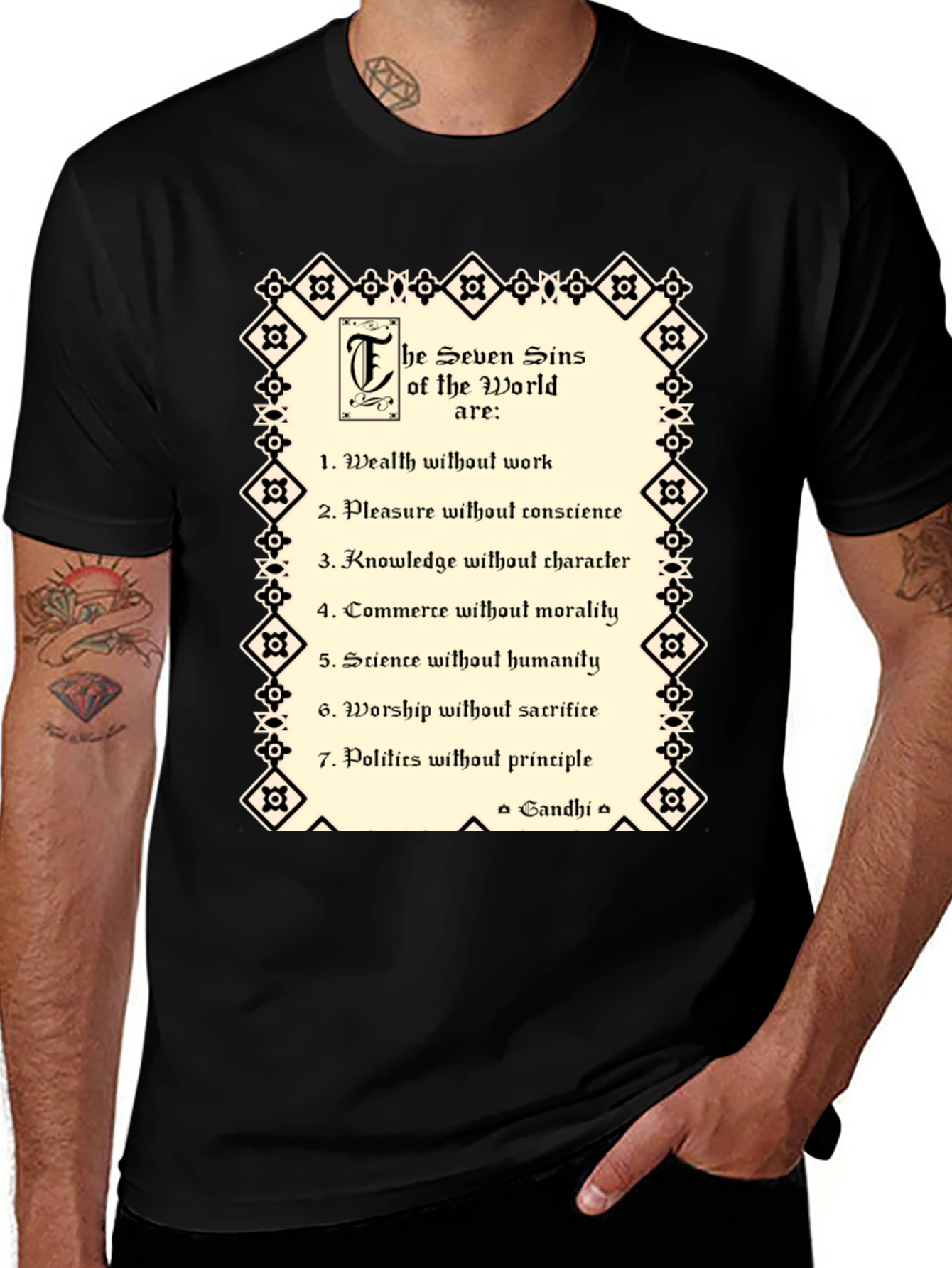 Variant 5 of Seven Sins of the World Graphic T-Shirt