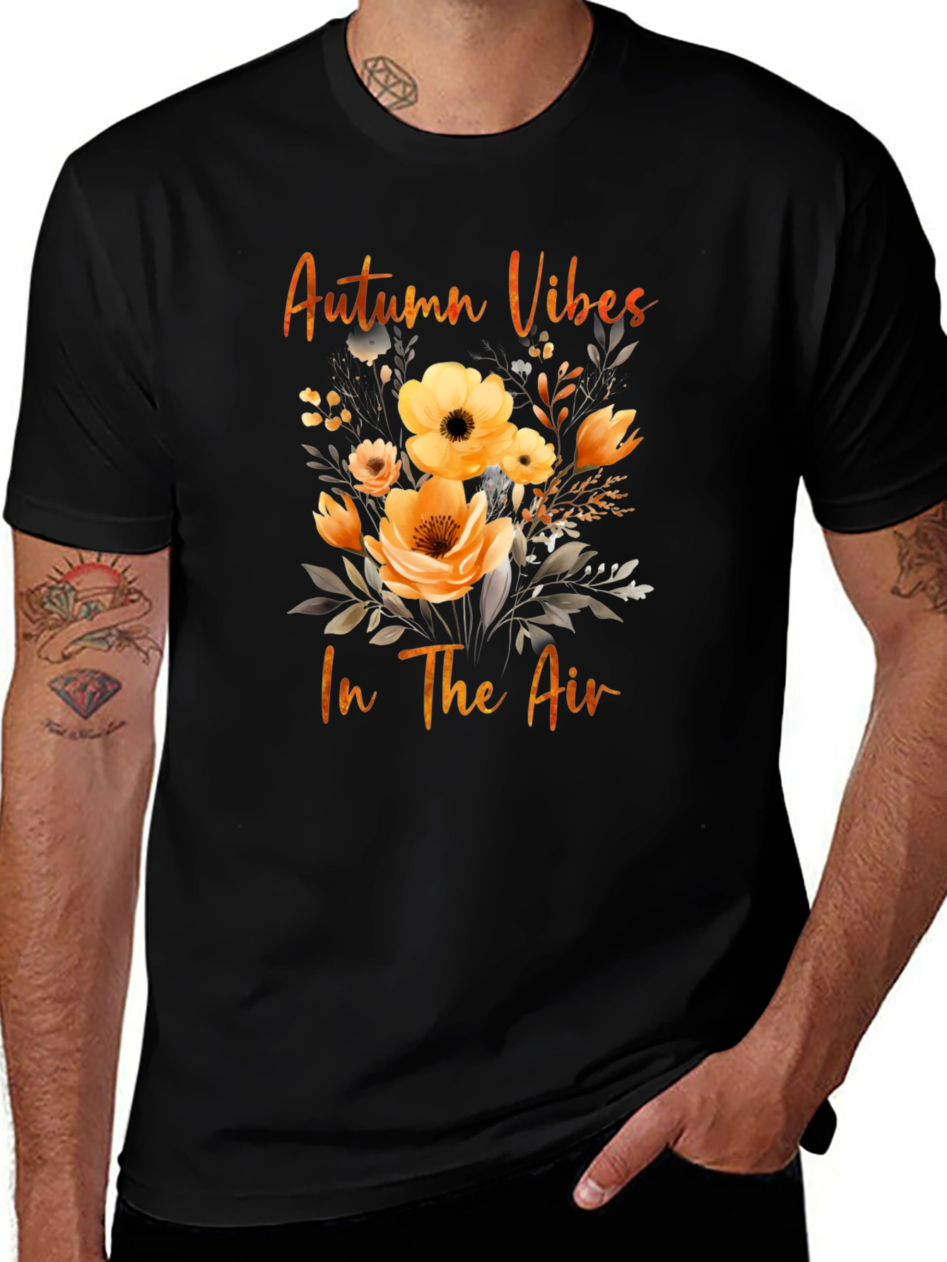 Variant 29 of Autumn Vibes Floral Graphic T-Shirt