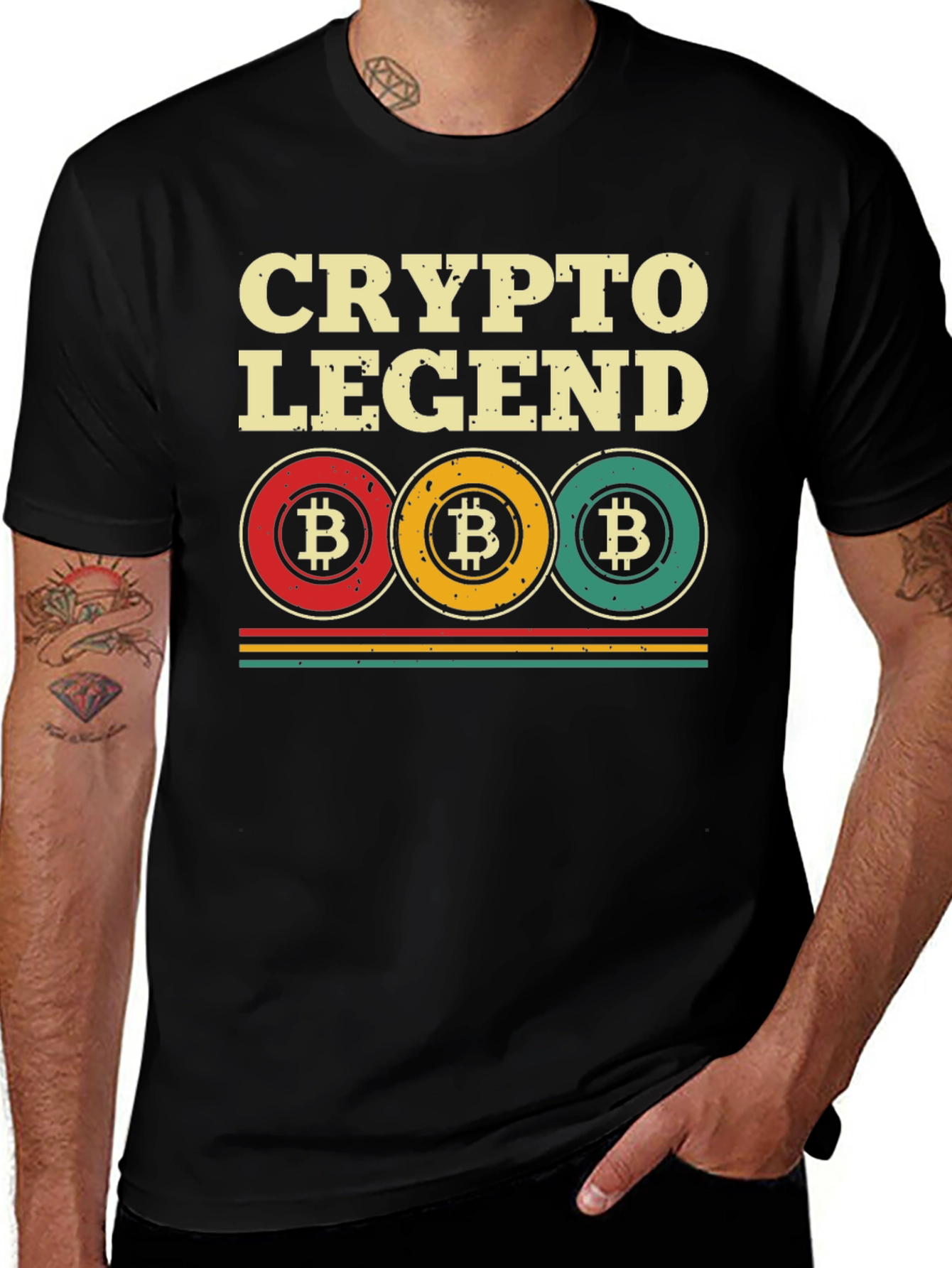 Variant 16 of Crypto Legend Bitcoin Graphic Tee - Black