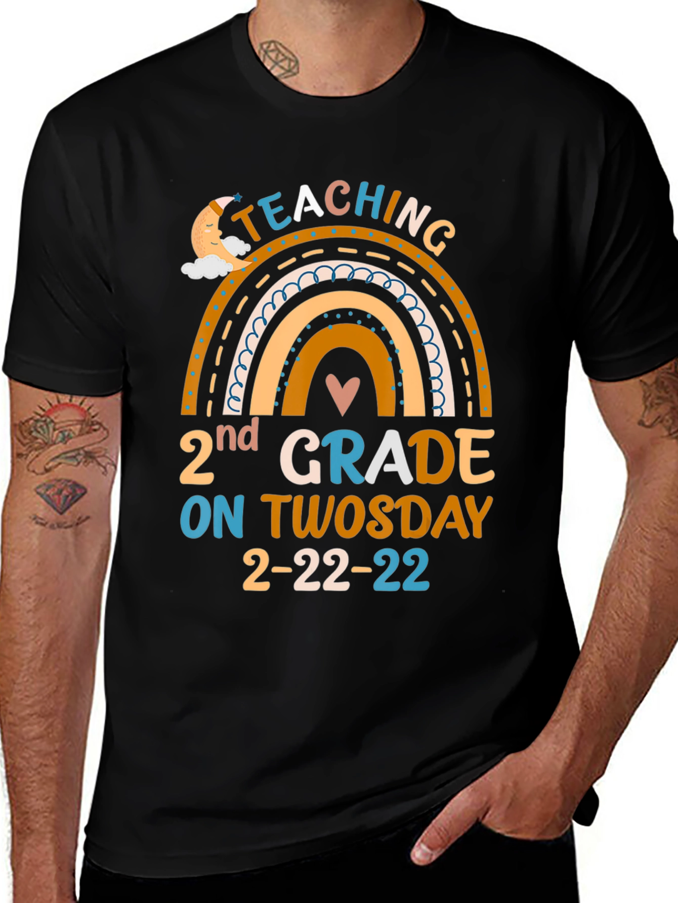 Variant 21 of Teaching 2nd Grade on Twosday T-Shirt