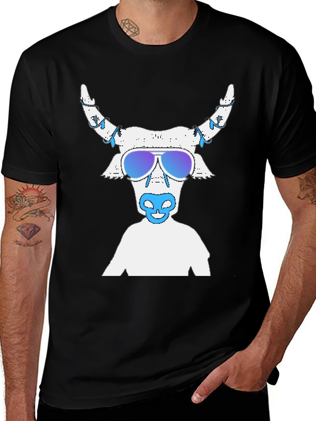 Variant 9 of Cool Bull Graphic Tee - Black Cotton T-Shirt