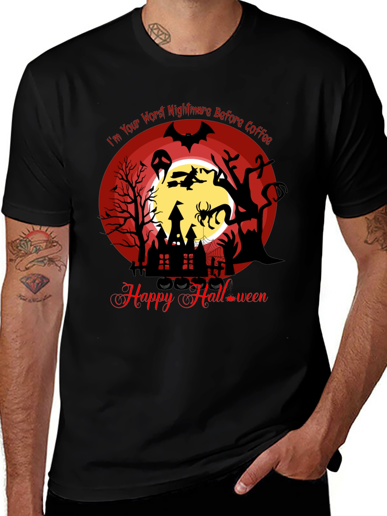 Halloween Nightmare Before Coffee Graphic Tee