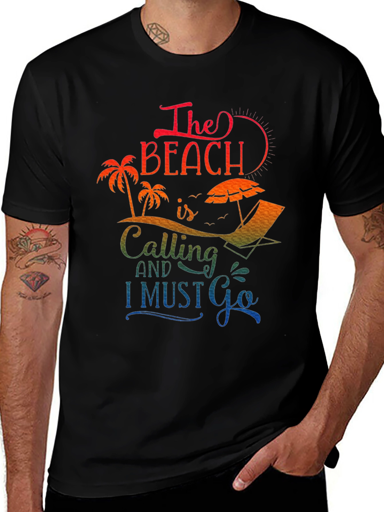 Variant 20 of Beach Calling Graphic Tee - Summer Vacation Shirt