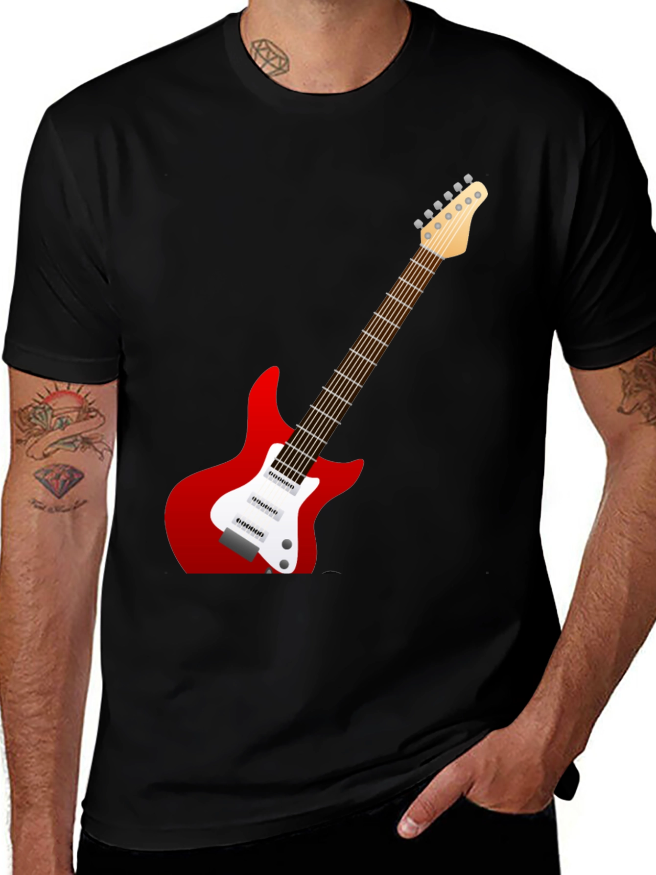 Variant 18 of Guitar Graphic Tee - Rock On!