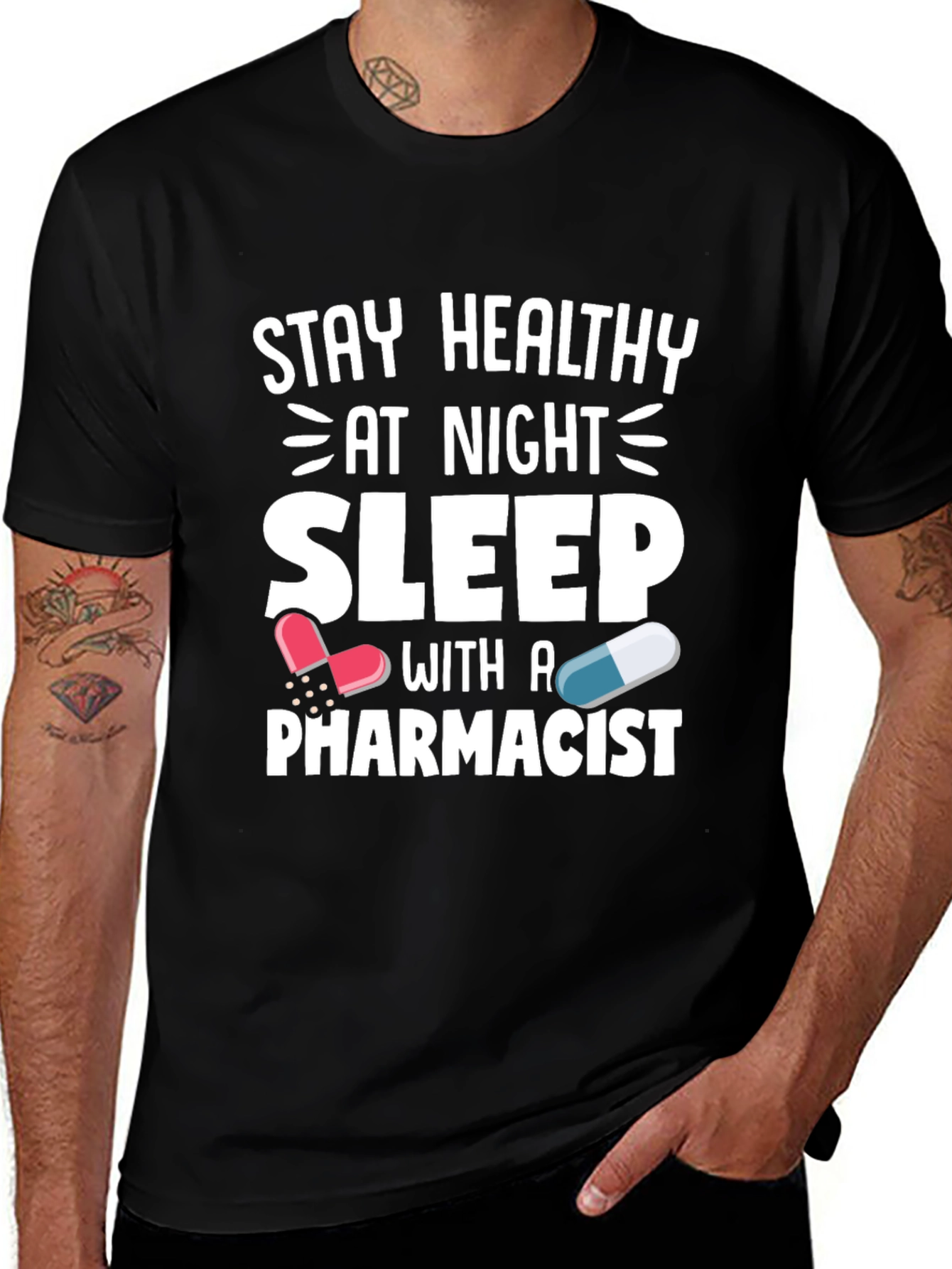 Variant 8 of Stay Healthy Pharmacist T-Shirt