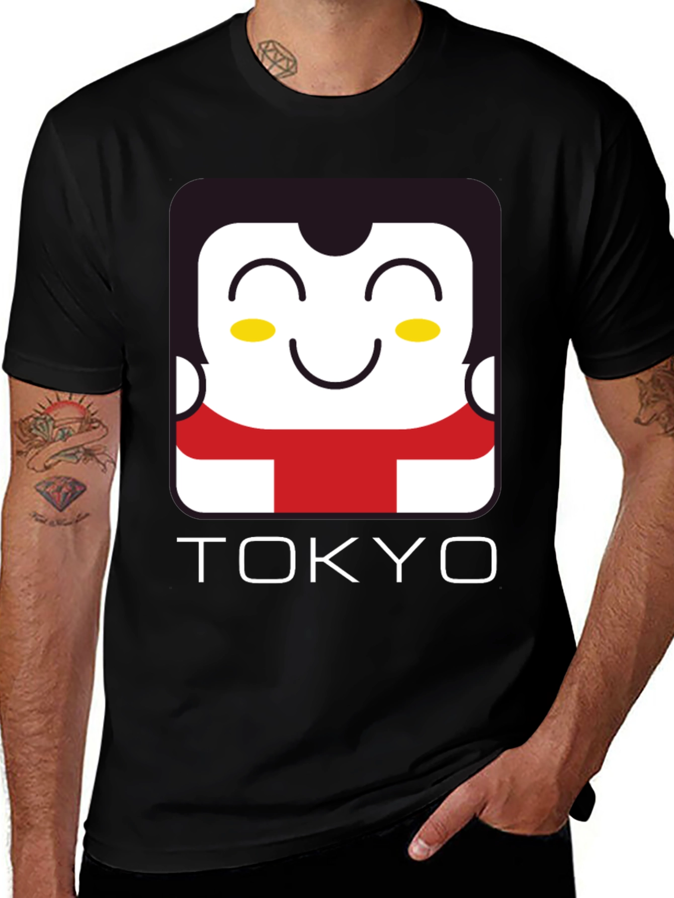 Variant 8 of Tokyo Graphic Tee - Unique Anime Style Black T-Shirt
