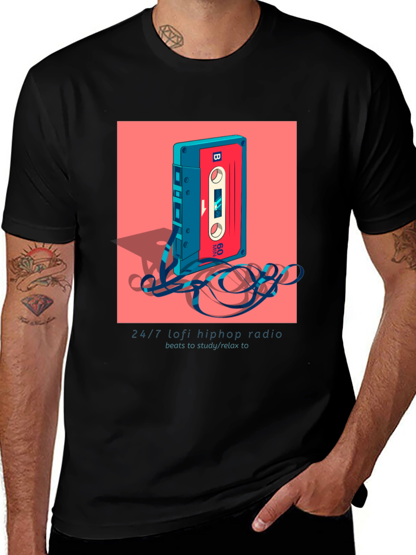 Variant 14 of Lo-fi Hip Hop Radio Cassette Tape Graphic T-Shirt