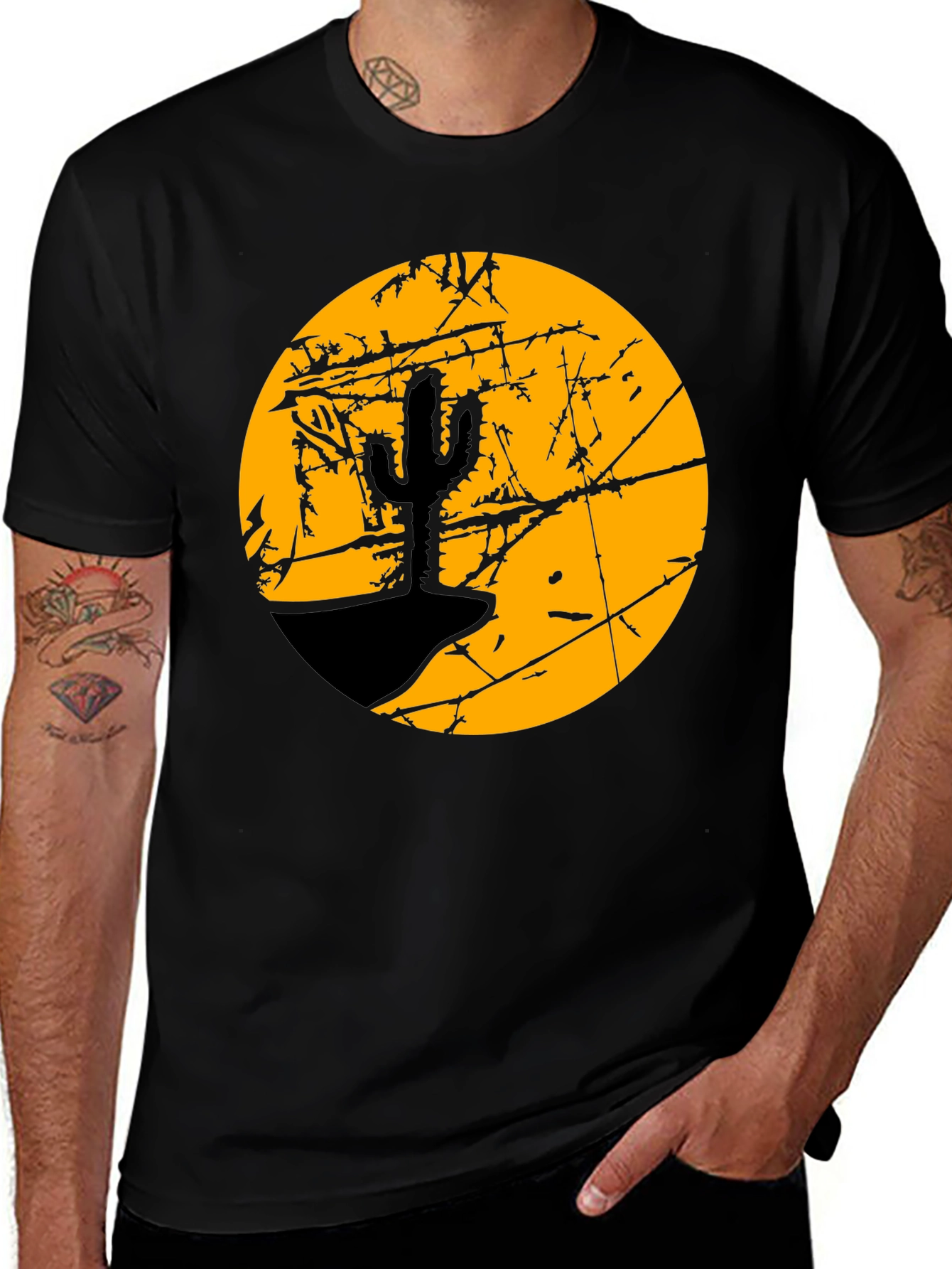 Cactus Desert Moon T-Shirt - Graphic Tee
