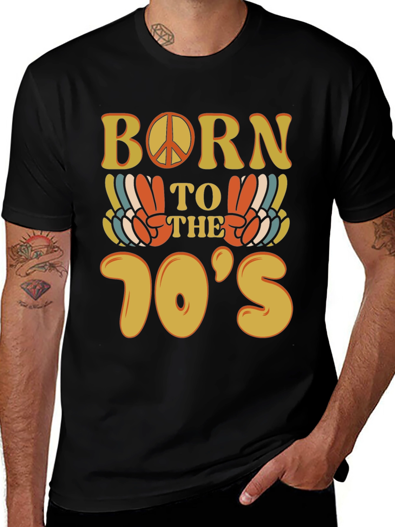 Variant 22 of Born to the 70's Retro T-Shirt