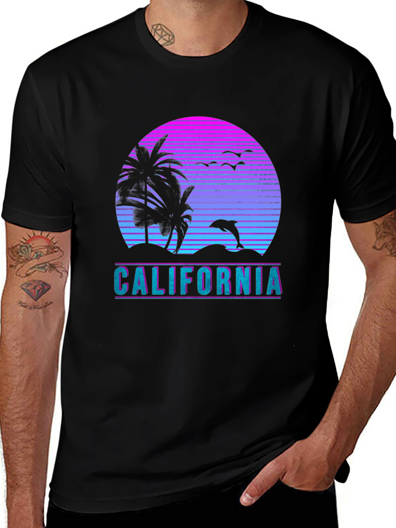Variant 16 of Retro California Sunset T-Shirt