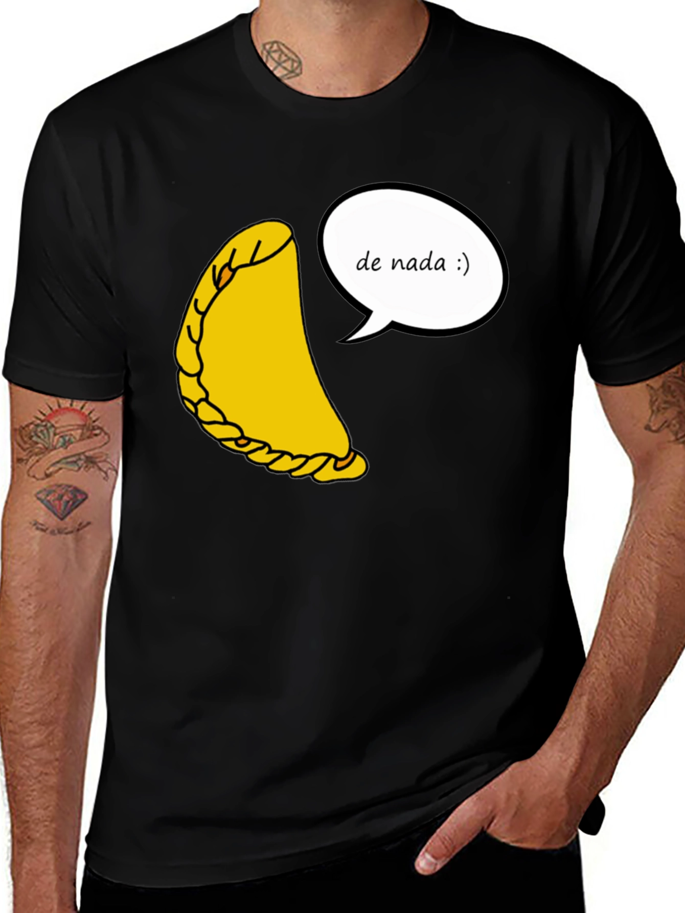 Variant 17 of Empanada "De Nada" Black T-Shirt