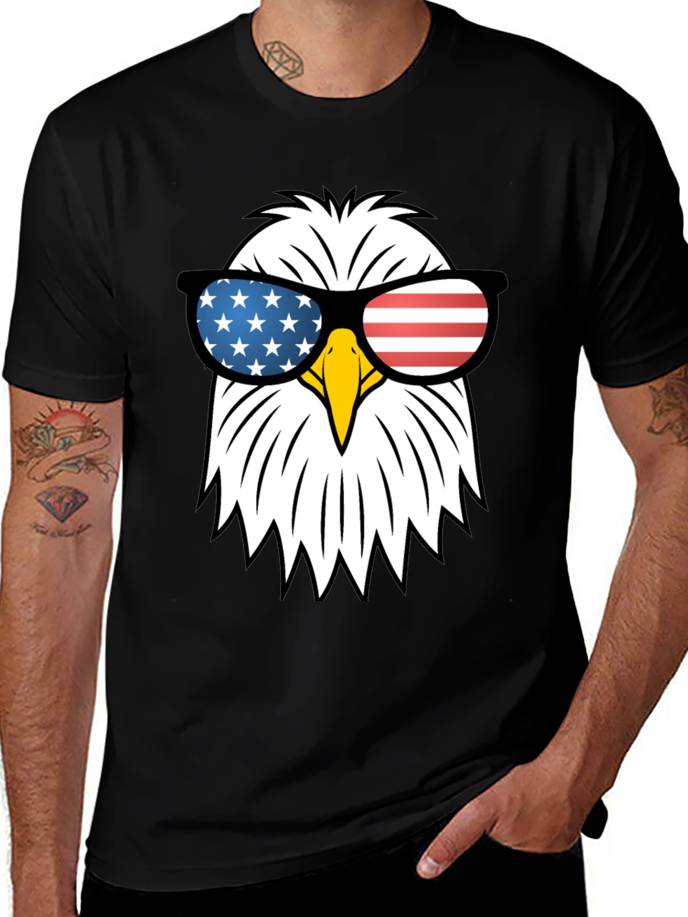 Variant 5 of Patriotic Eagle Sunglasses Graphic Tee