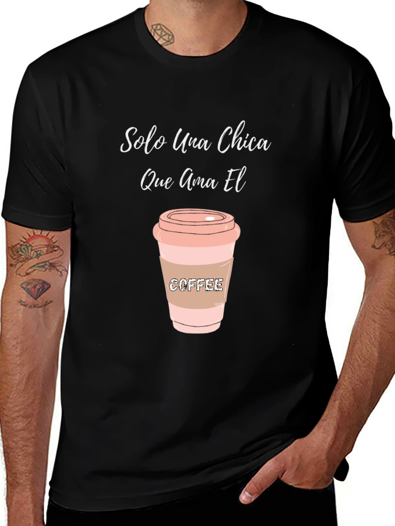 Variant 17 of Coffee Lover's Tee: Solo Una Chica Graphic T-Shirt