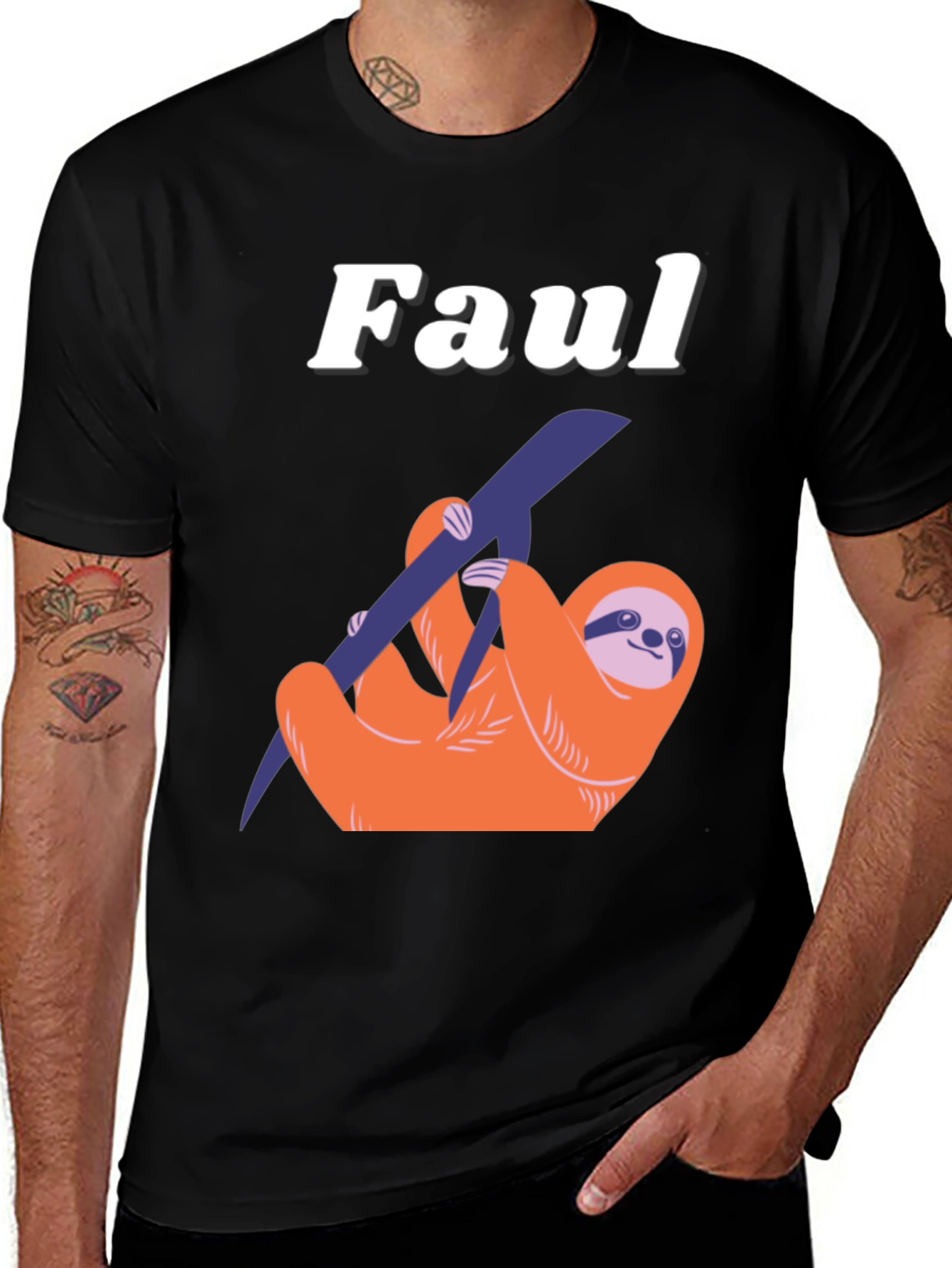 Variant 12 of Funny Sloth Graphic Tee - Faul T-Shirt