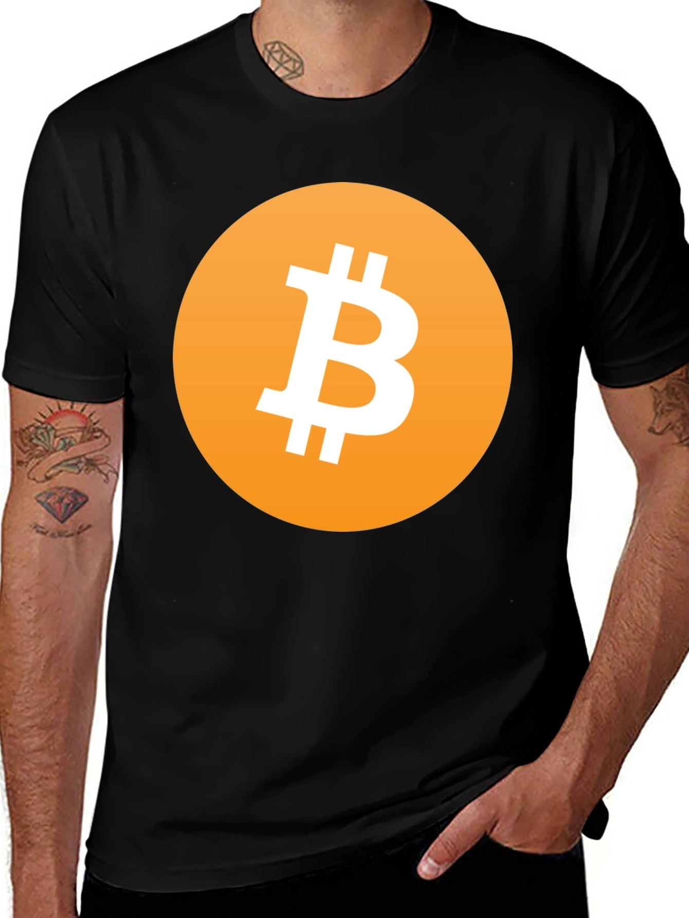 Variant 8 of Bitcoin Logo T-Shirt - Black Crypto Tee