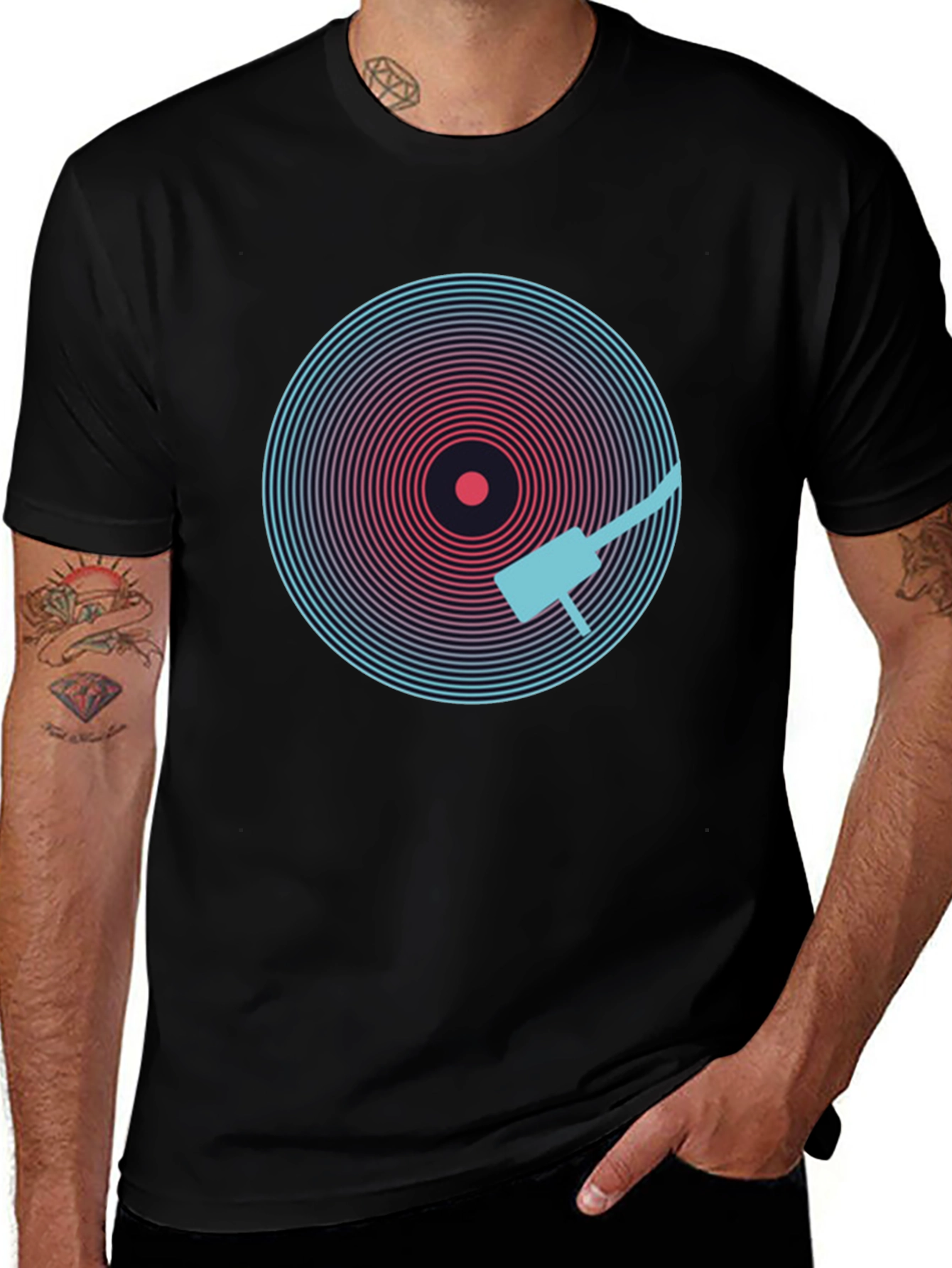 Variant 26 of Retro Vinyl Record Graphic T-Shirt
