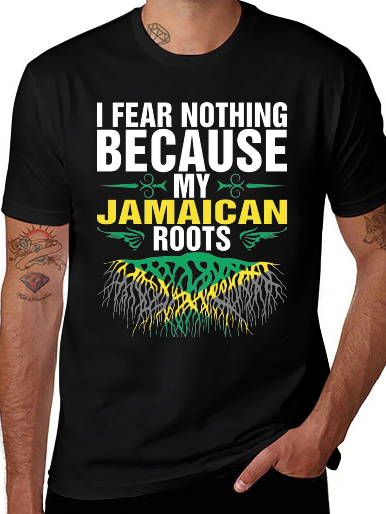 I Fear Nothing Jamaican Roots Graphic T-Shirt