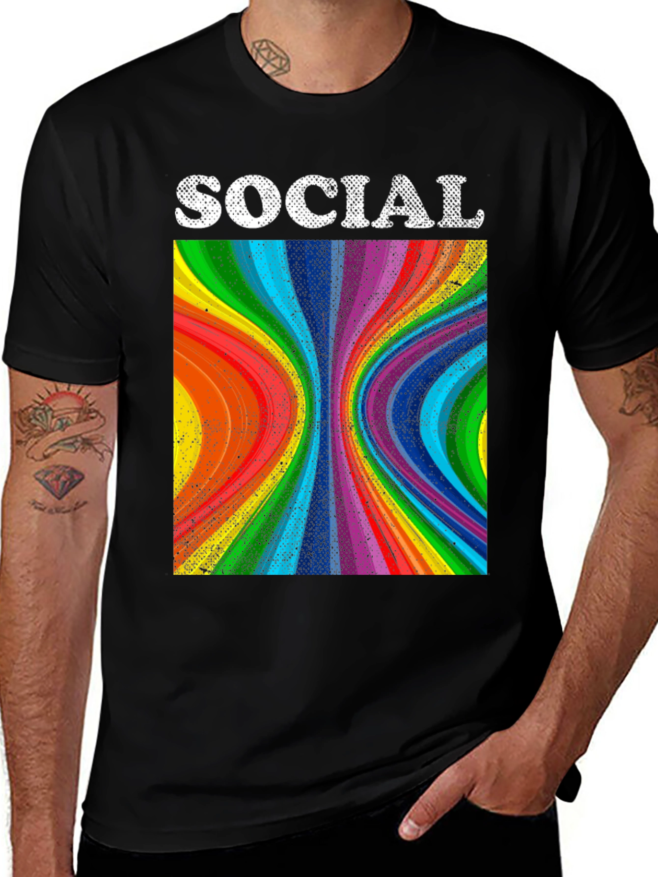 Black Social Spectrum T-Shirt main image