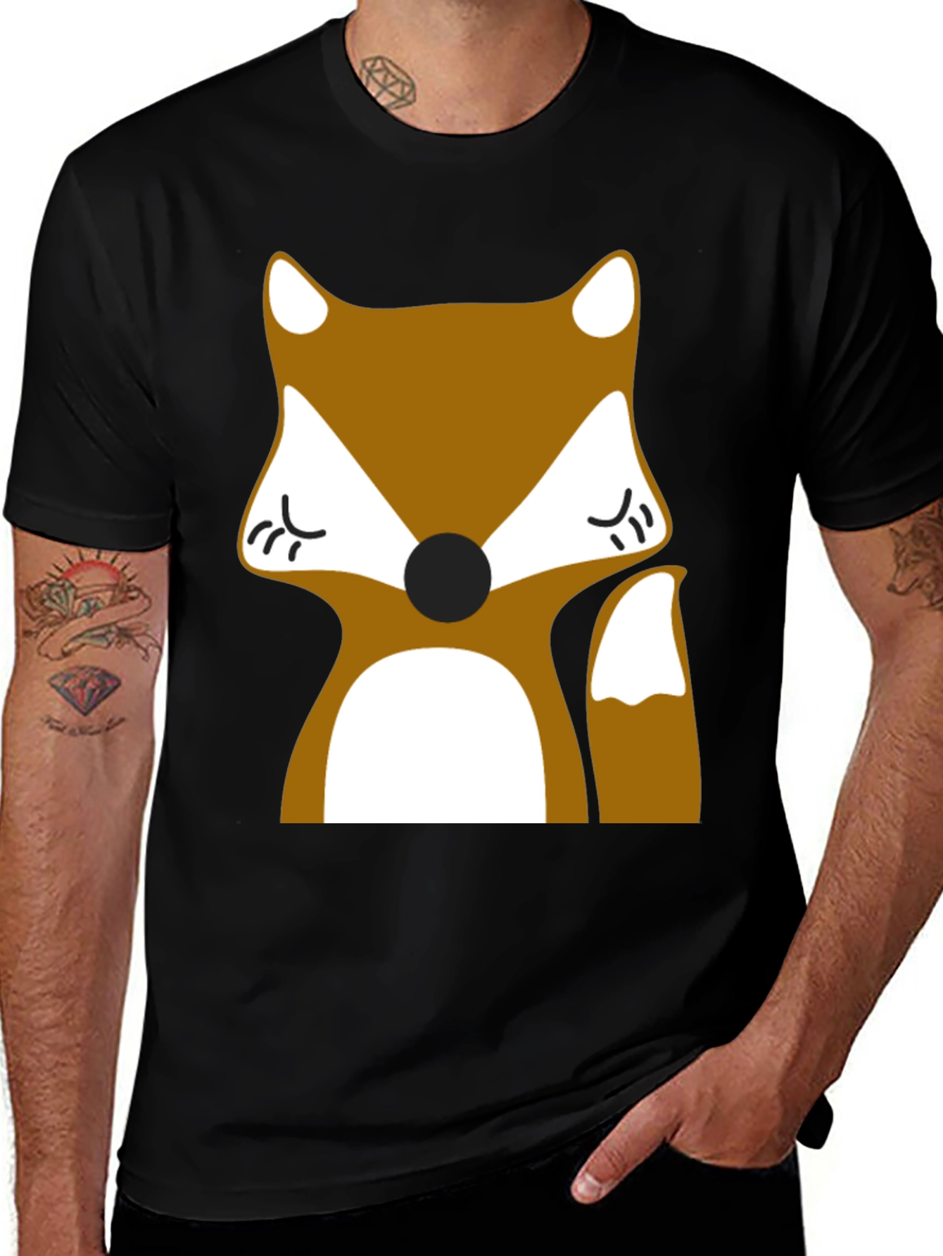 Variant 8 of Fox Graphic Tee - Black Casual T-Shirt