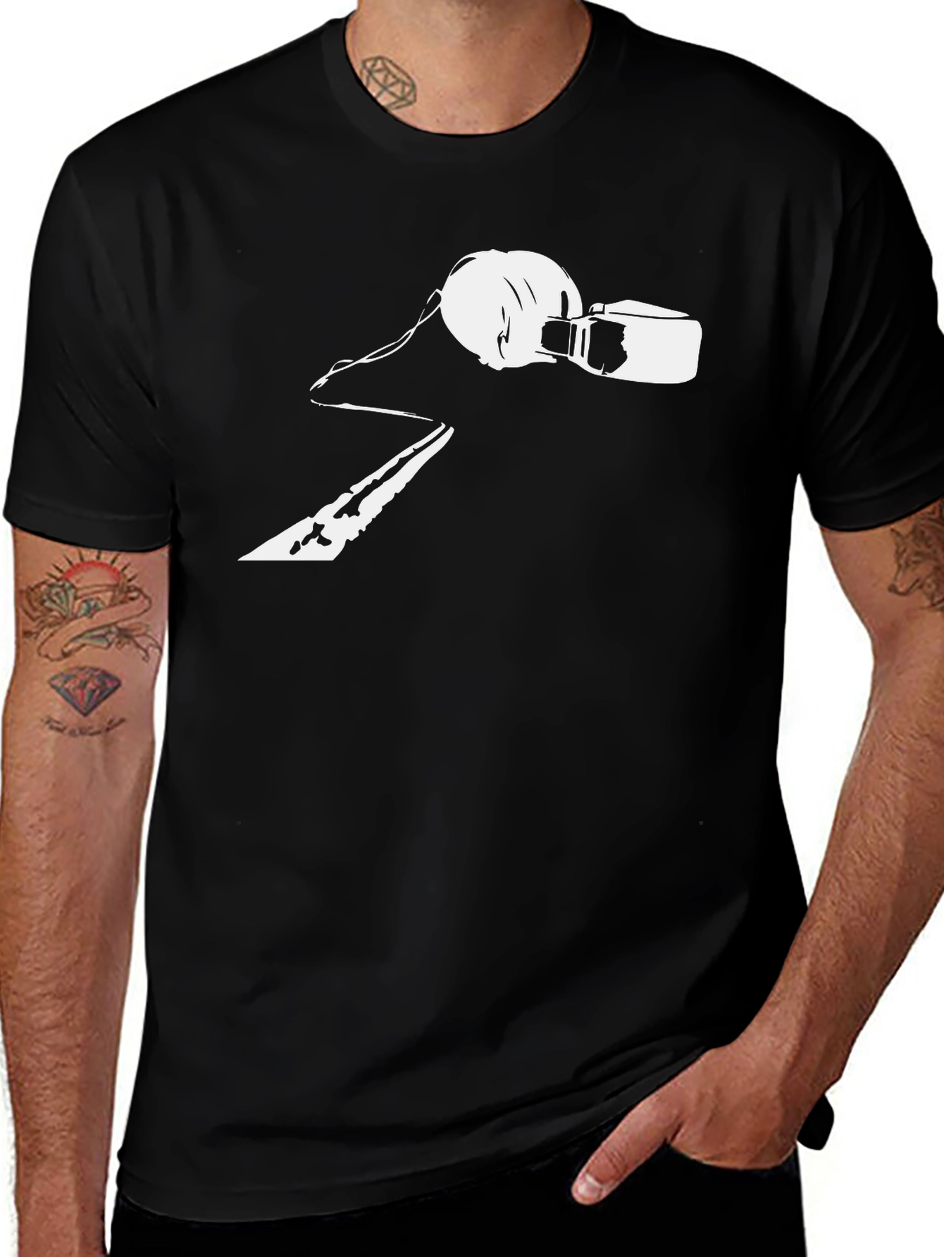 Variant 24 of Retro Music T-Shirt - DJ Headphones & Cassette Design