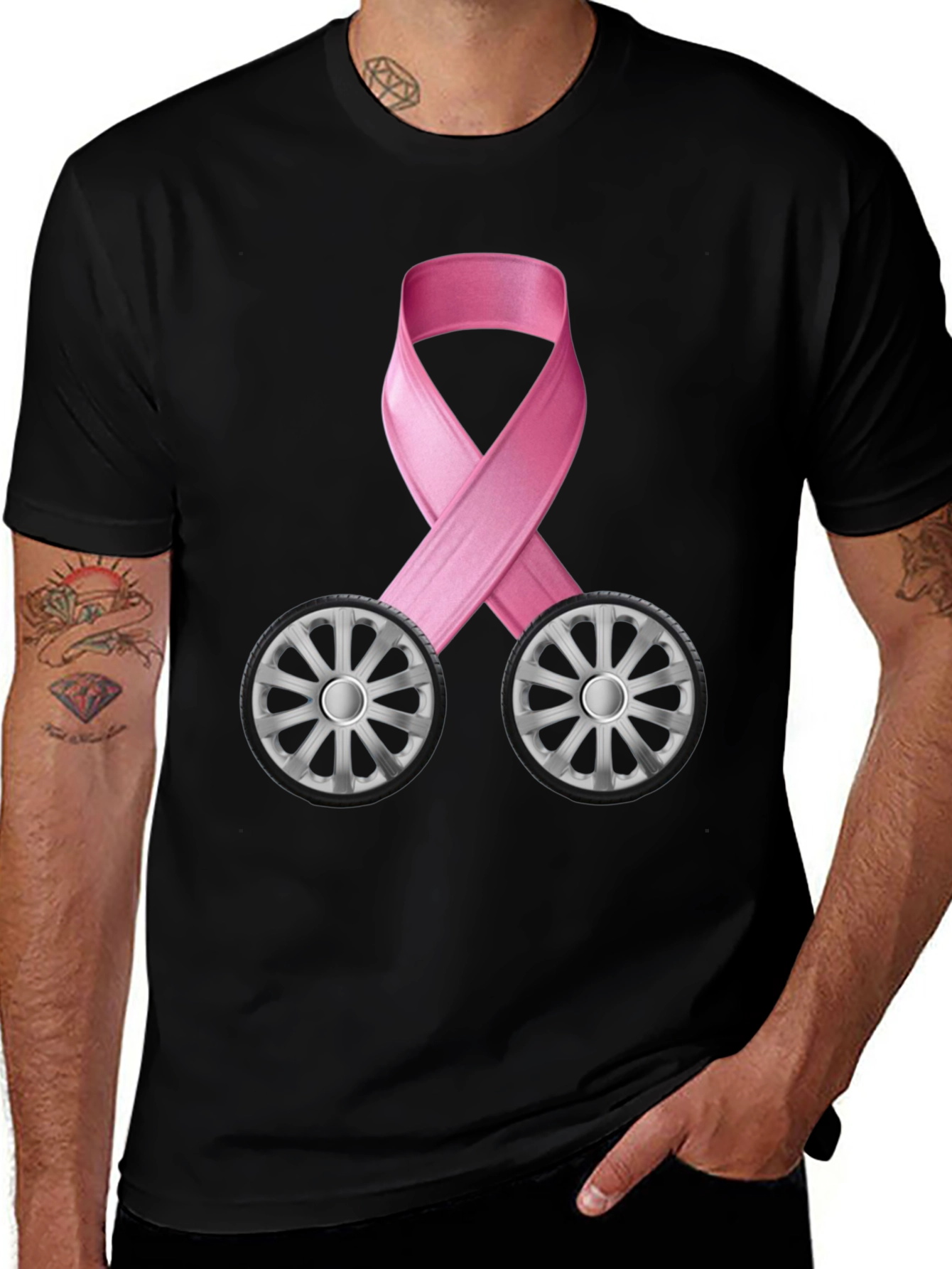 Variant 6 of Breast Cancer Awareness Ribbon T-Shirt