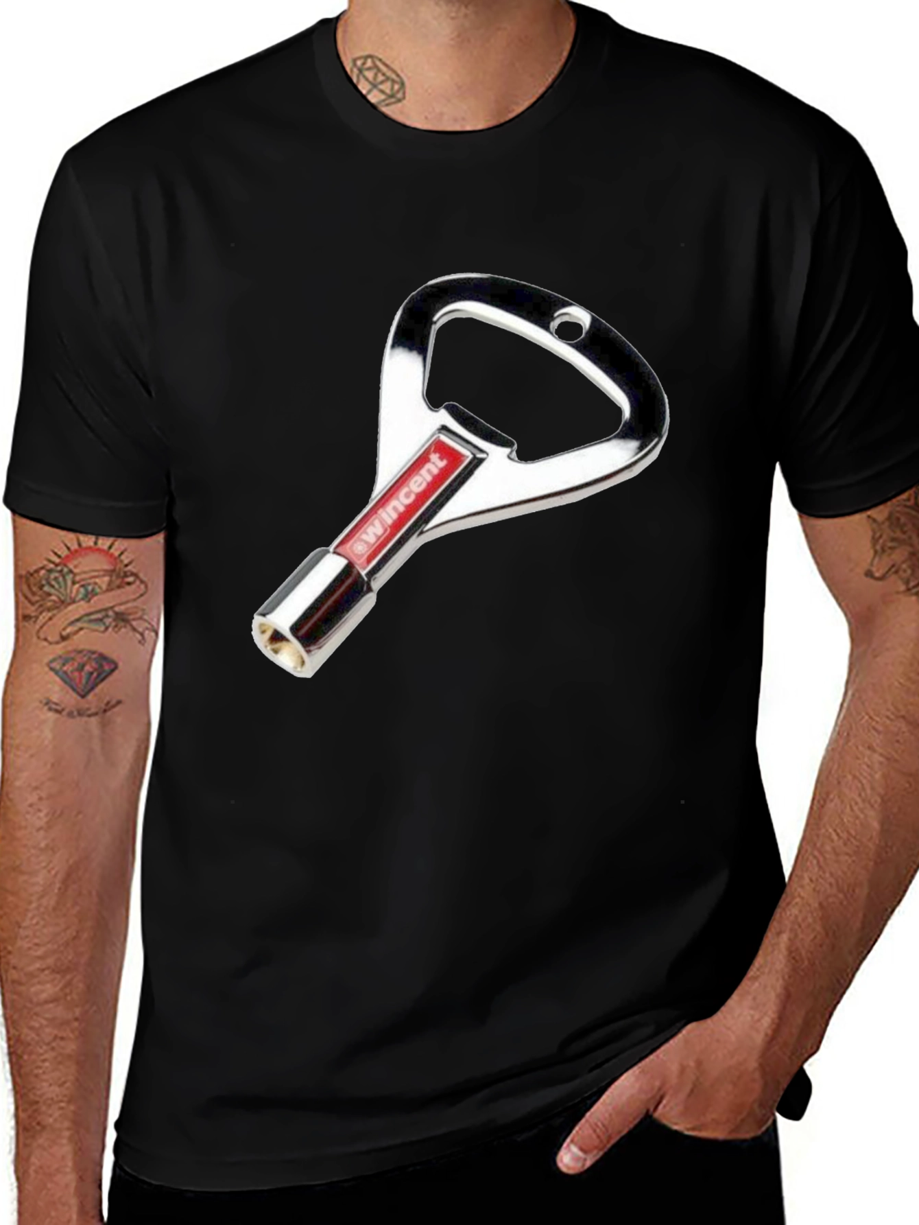 Variant 15 of Novelty Wincent Bottle Opener Graphic T-Shirt