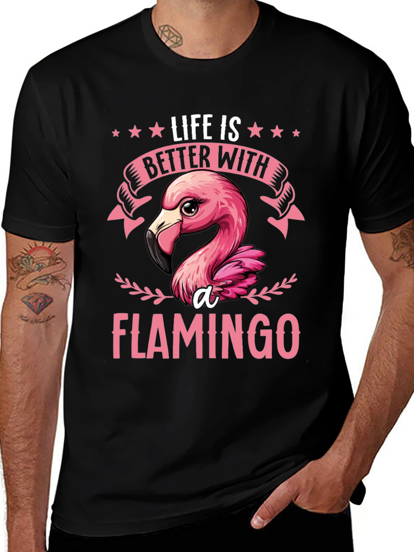 Variant 2 of Life is Better With a Flamingo Graphic Tee