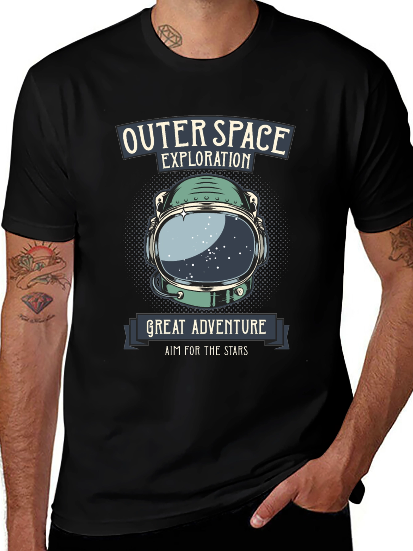 Variant 23 of Outer Space Adventure T-Shirt - Aim for the Stars!