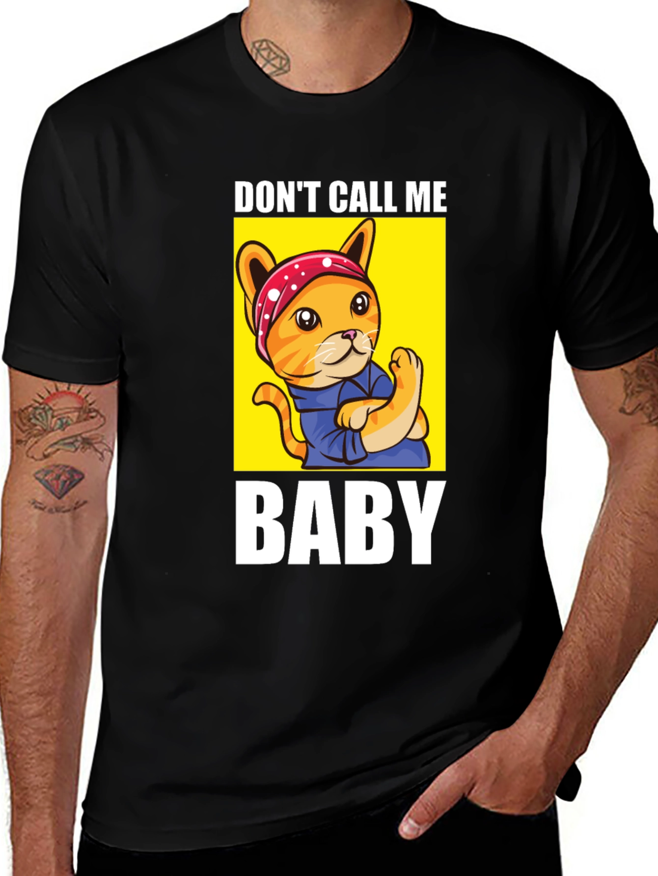 Variant 5 of Feminist Kitty T-Shirt - Don't Call Me Baby