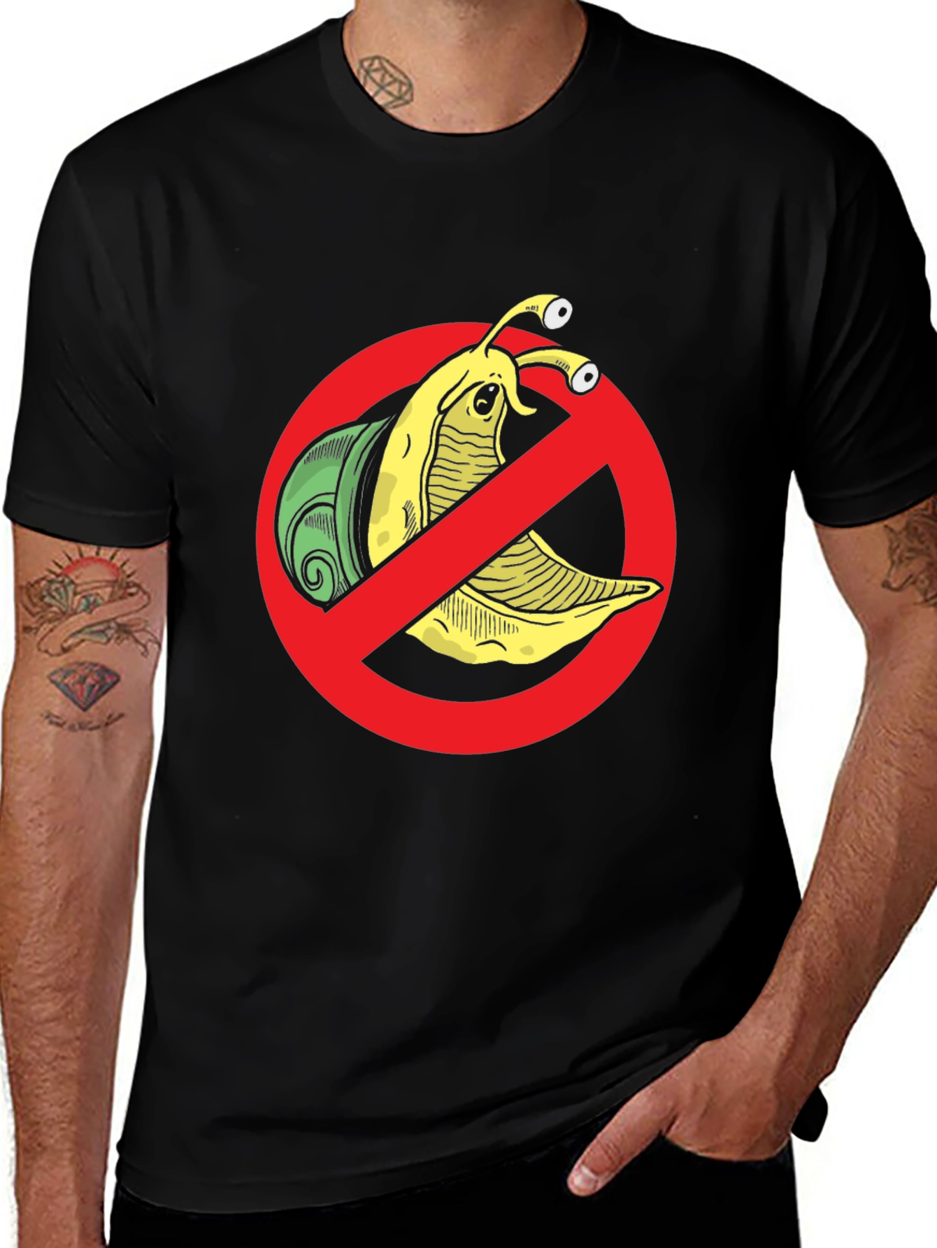 Variant 18 of No Snails Allowed Black T-Shirt