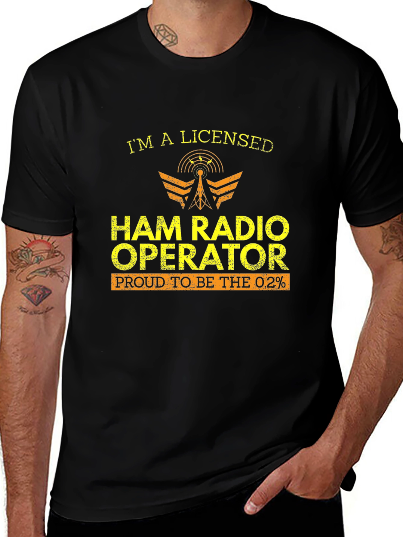 Ham Radio Operator T-Shirt - Licensed Proud 0.2%