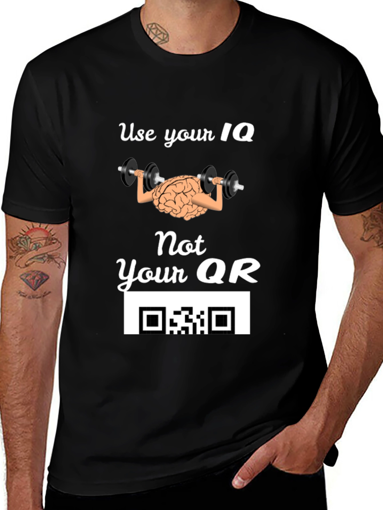 Use Your IQ Funny Graphic T-Shirt