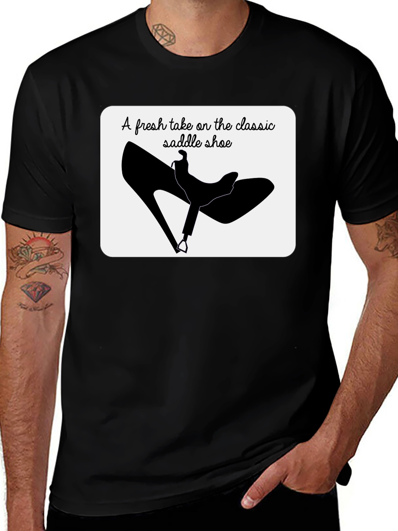 Variant 13 of Saddle Shoe Graphic T-Shirt - A Fresh Take!