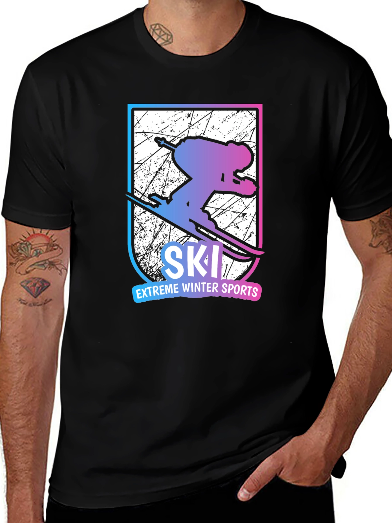 Variant 27 of Extreme Winter Sports Ski T-Shirt
