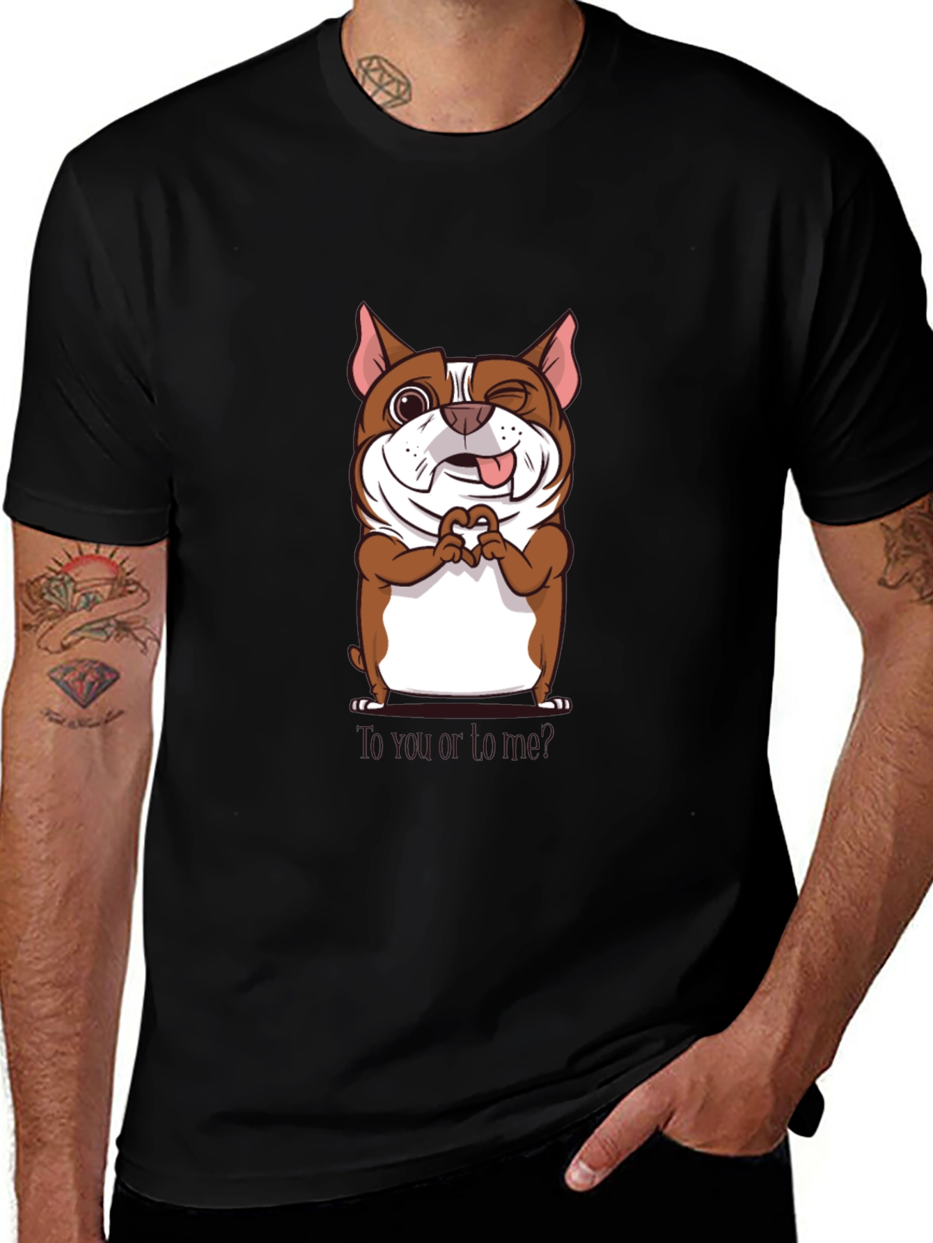 Variant 6 of Dog Heart Hands Graphic Tee