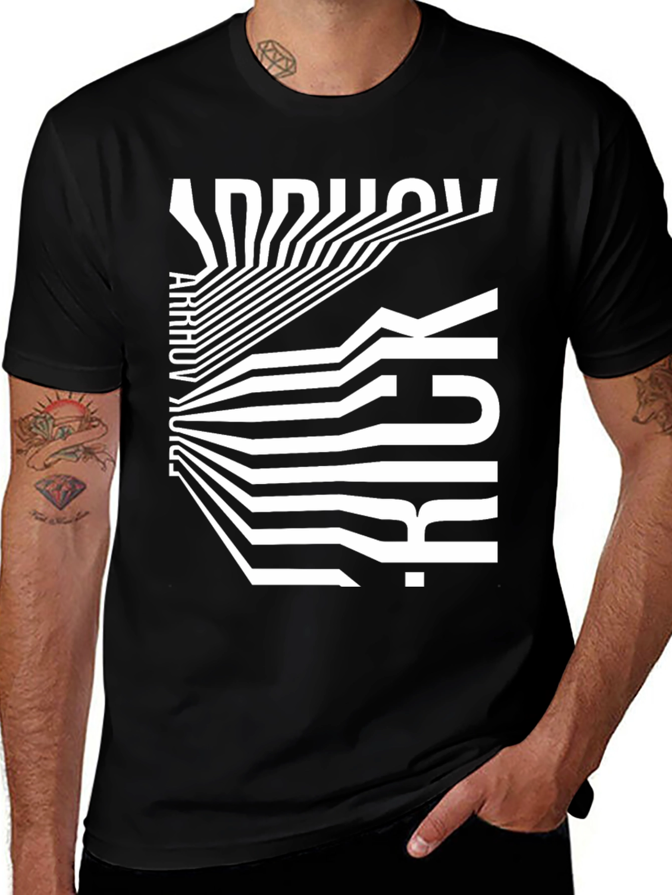 Variant 17 of Optical Illusion Arrow Trunk T-Shirt