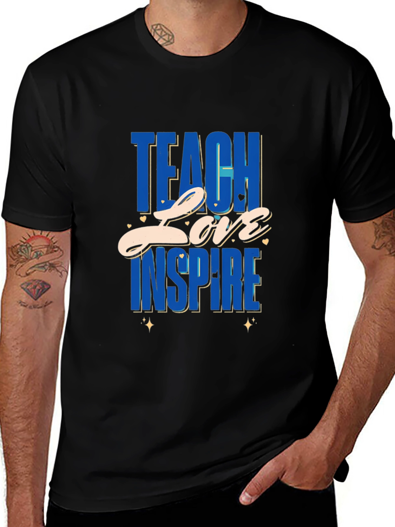 Teach Love Inspire Black Graphic Tee
