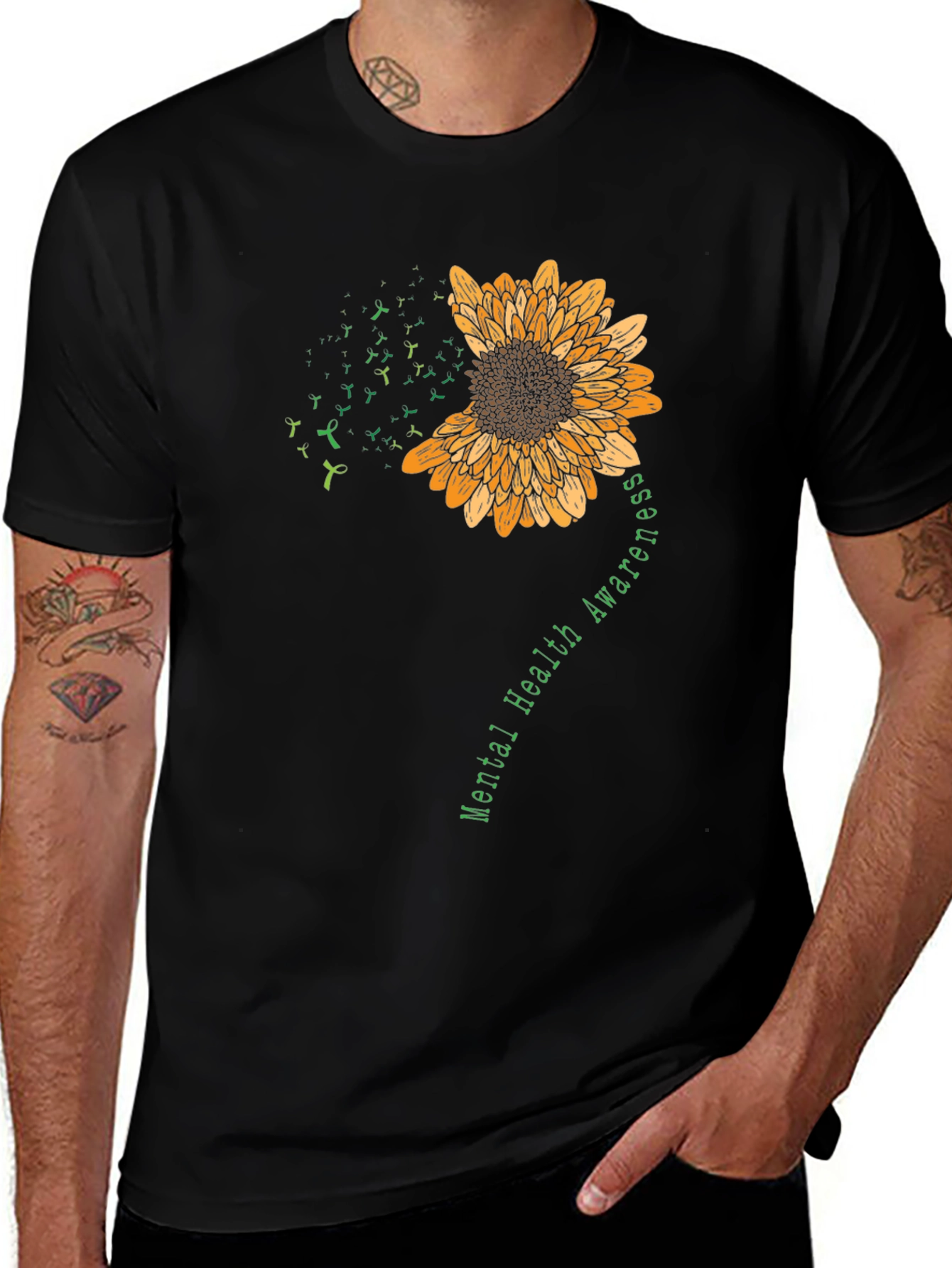 Variant 21 of Mental Health Awareness Sunflower T-Shirt