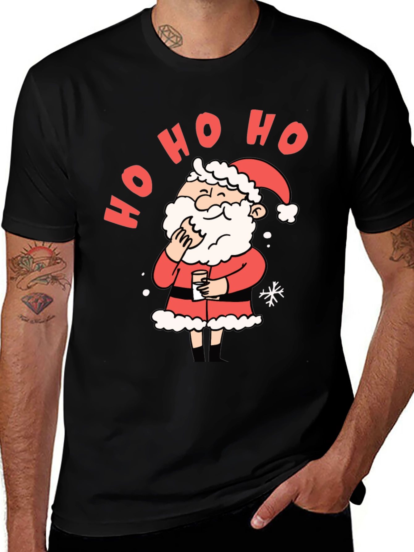 Ho Ho Ho Santa Christmas Graphic Tee