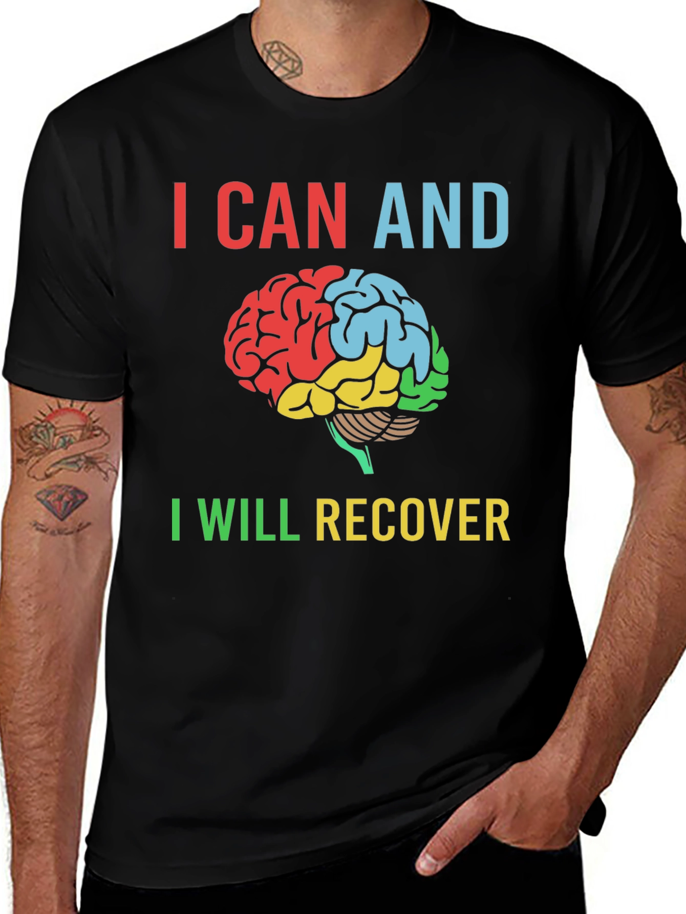 I Can and I Will Recover Brain T-Shirt