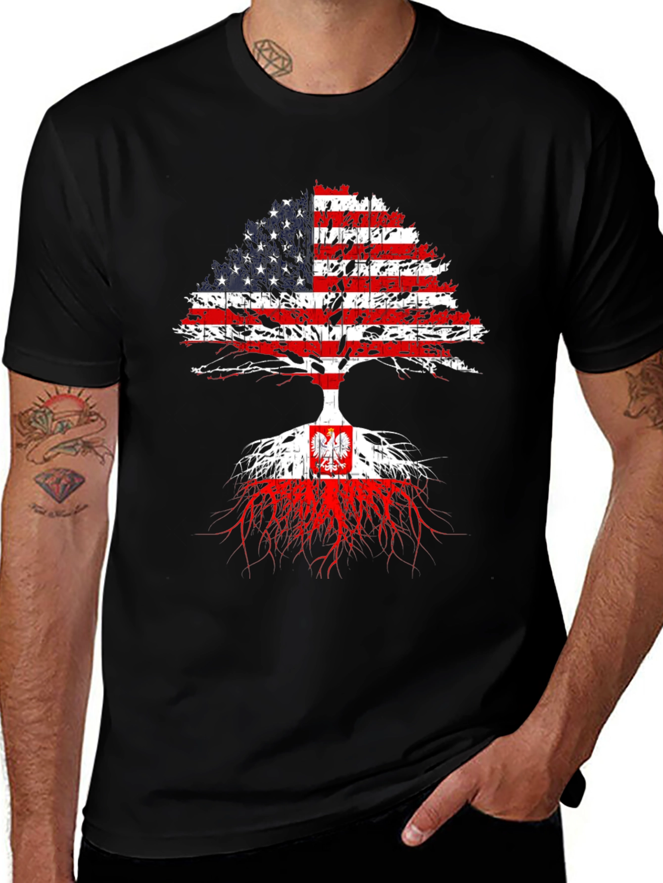 USA Poland Roots T-Shirt