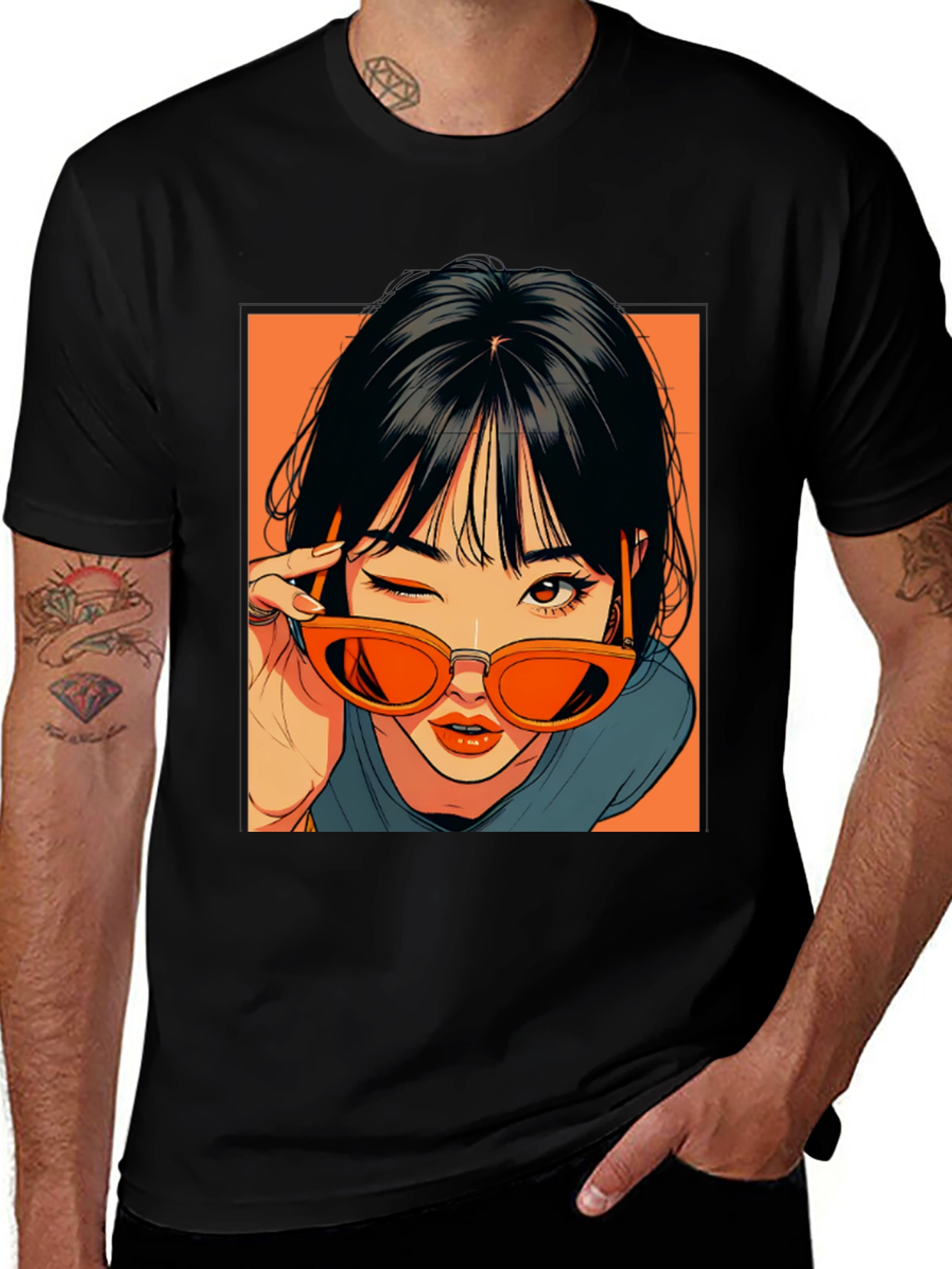 Variant 10 of Anime Girl Graphic Tee - Retro Style