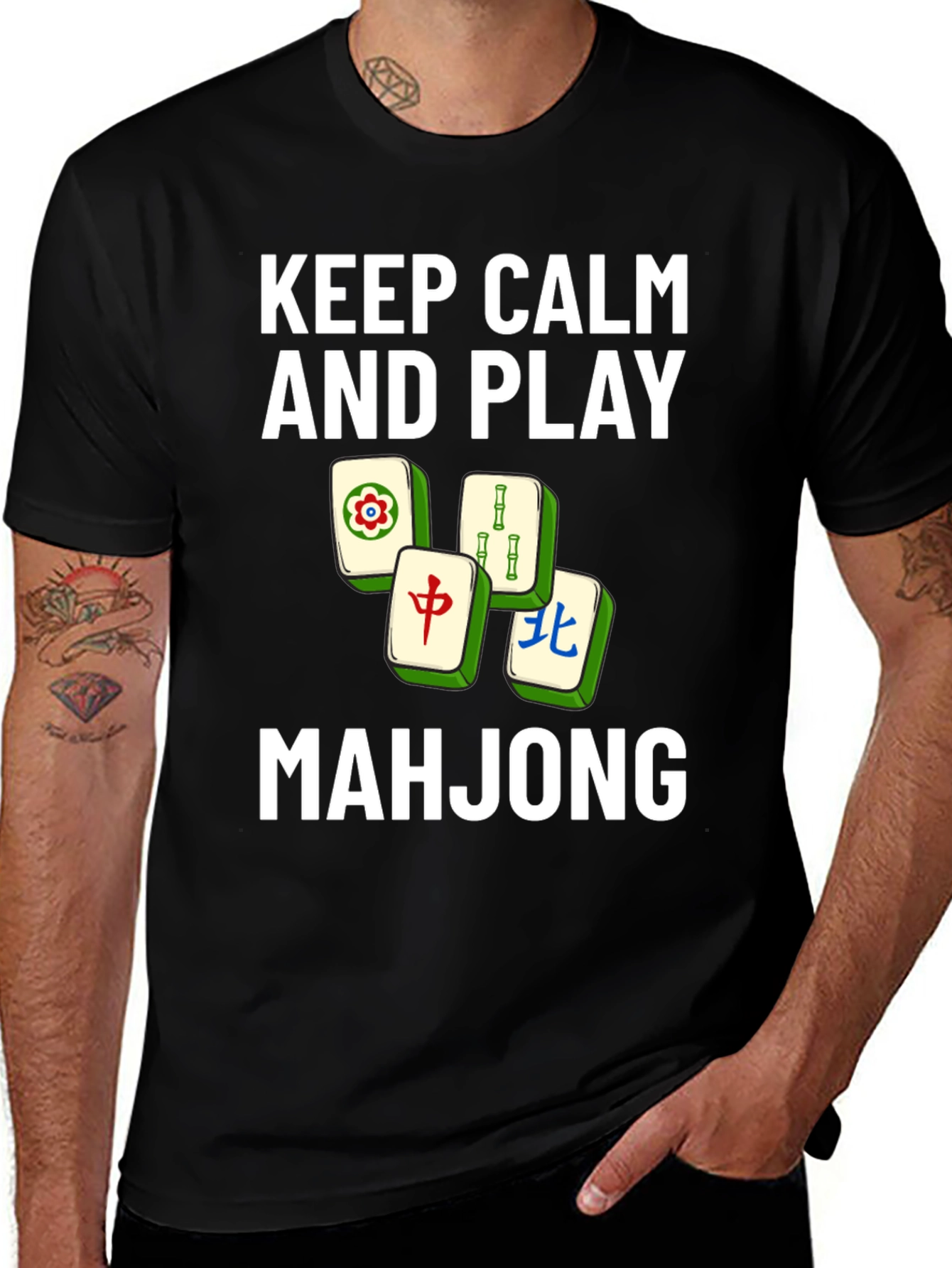 Variant 22 of Keep Calm and Play Mahjong T-Shirt
